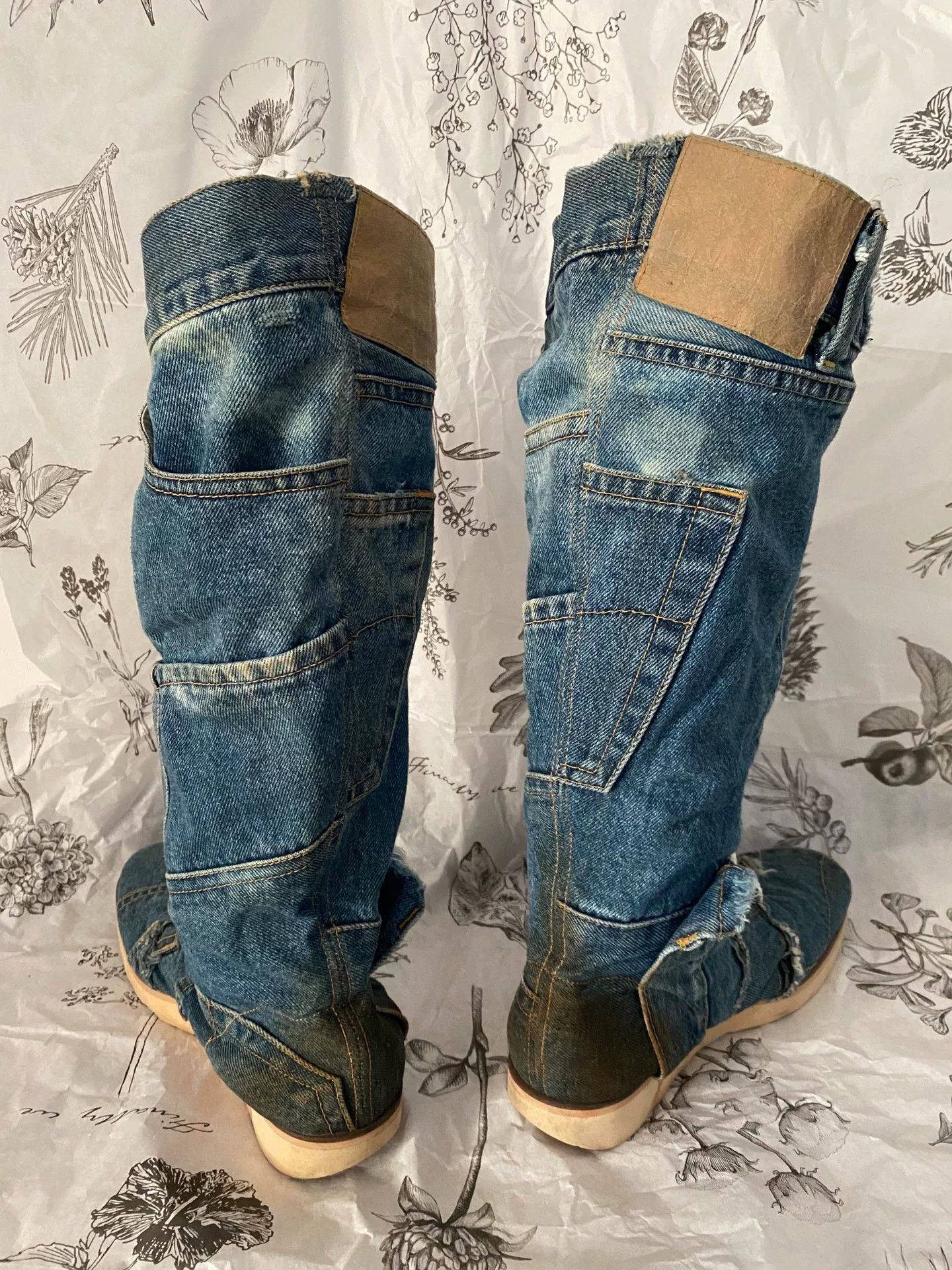 Nozomi Ishiguro Nozomi Ishiguro Denim Mid-Calf Boots Size US 10 / EU 43 - 5 Thumbnail