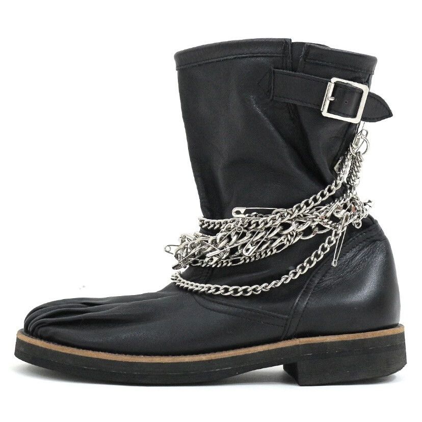 Rei Kawakubo Comme des Garcons Tricot Chain Engineer Boots Size US 7 / IT 37 - 3 Thumbnail