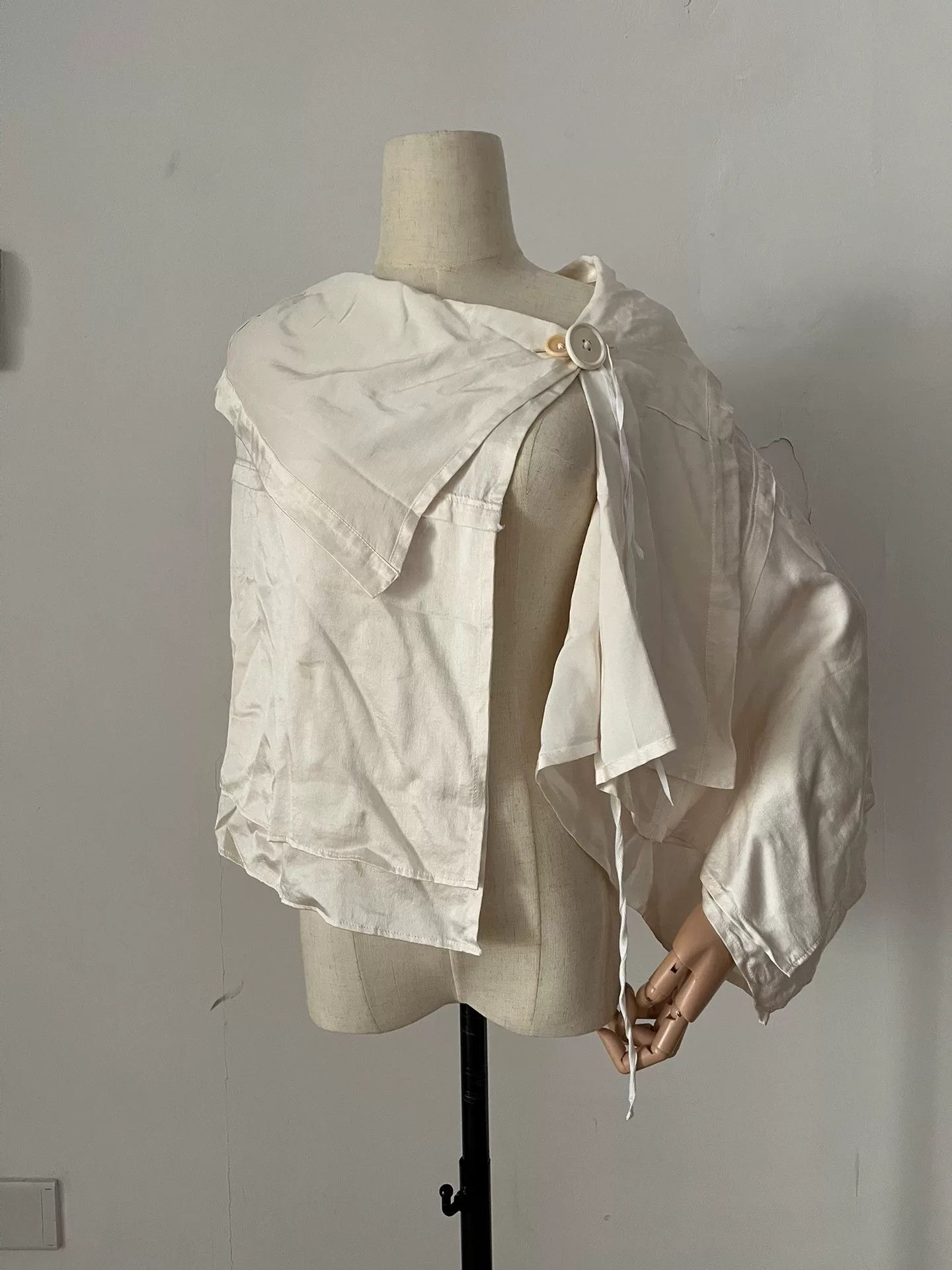 Ann Demeulemeester Ann Demeulemeester Silk Dual-Use Skirt Shawl Size ONE SIZE - 2 Thumbnail