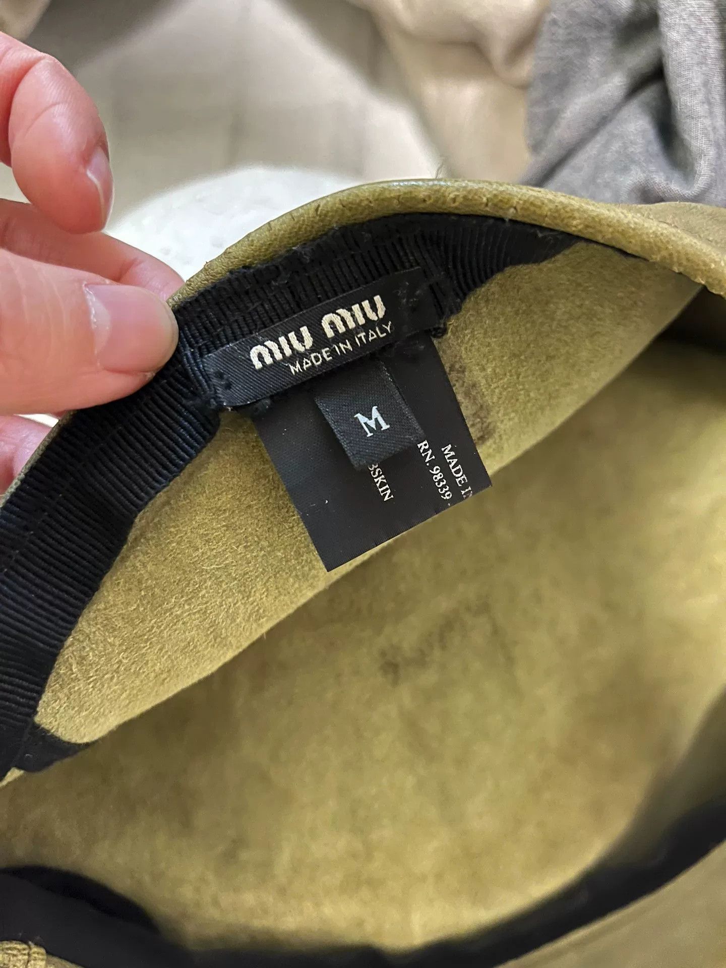 Miu Miu Miu Miu Leather Beret Size ONE SIZE - 8 Thumbnail
