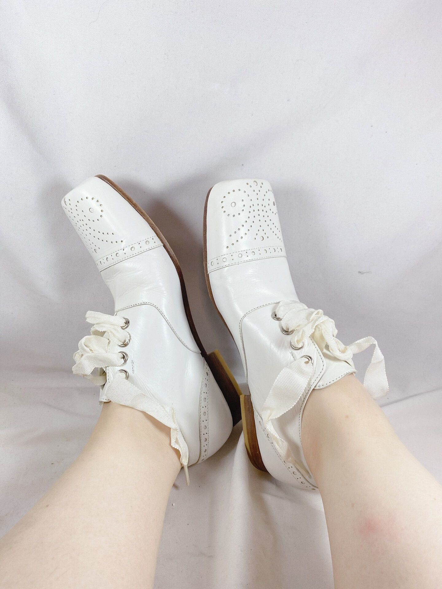 Comme des Garcons Tricot Comme des Garçons White Lace-Up Shoes Size US 6 / IT 36 - 4 Thumbnail
