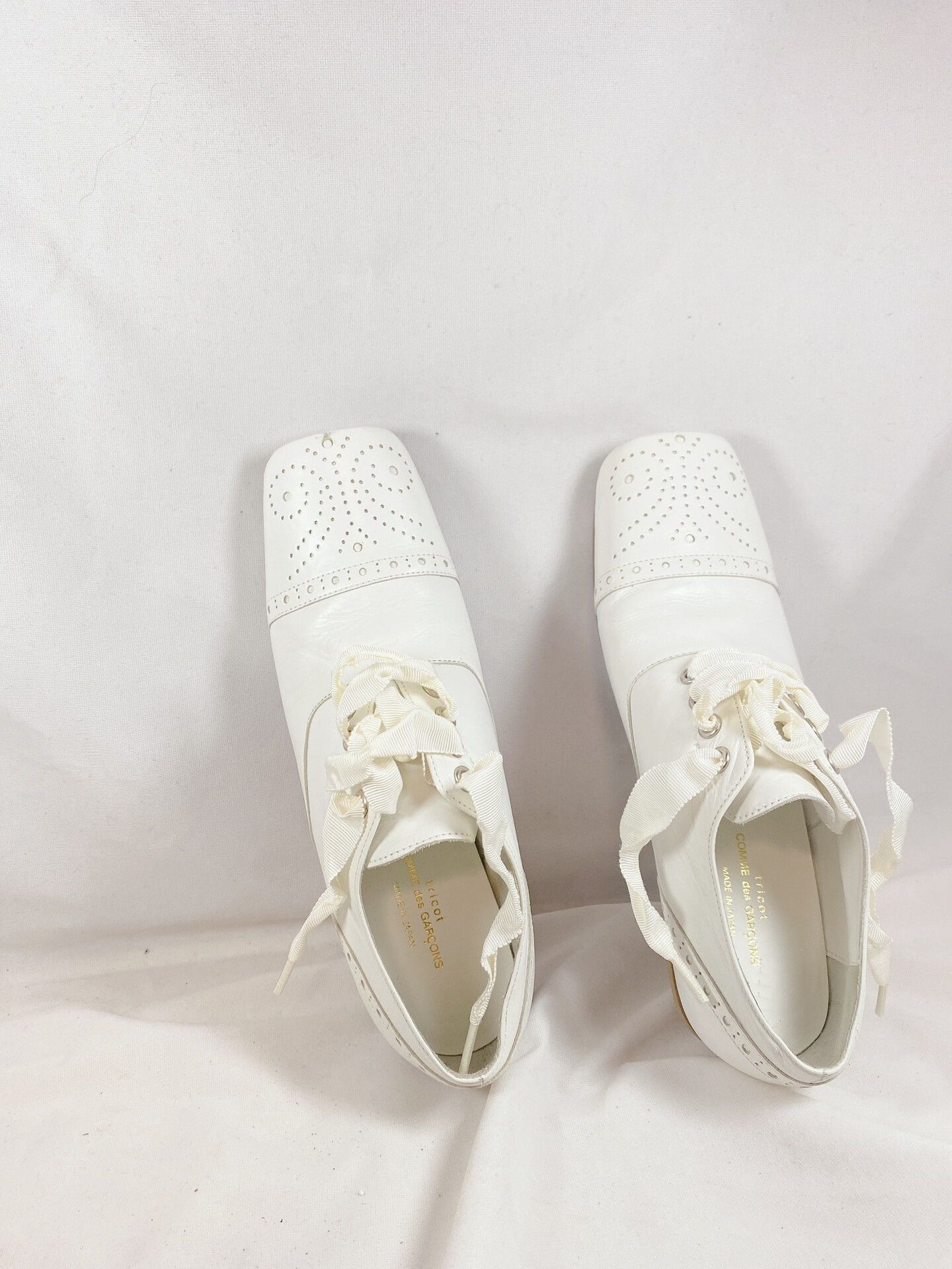 Comme des Garcons Tricot Comme des Garçons White Lace-Up Shoes Size US 6 / IT 36 - 3 Thumbnail