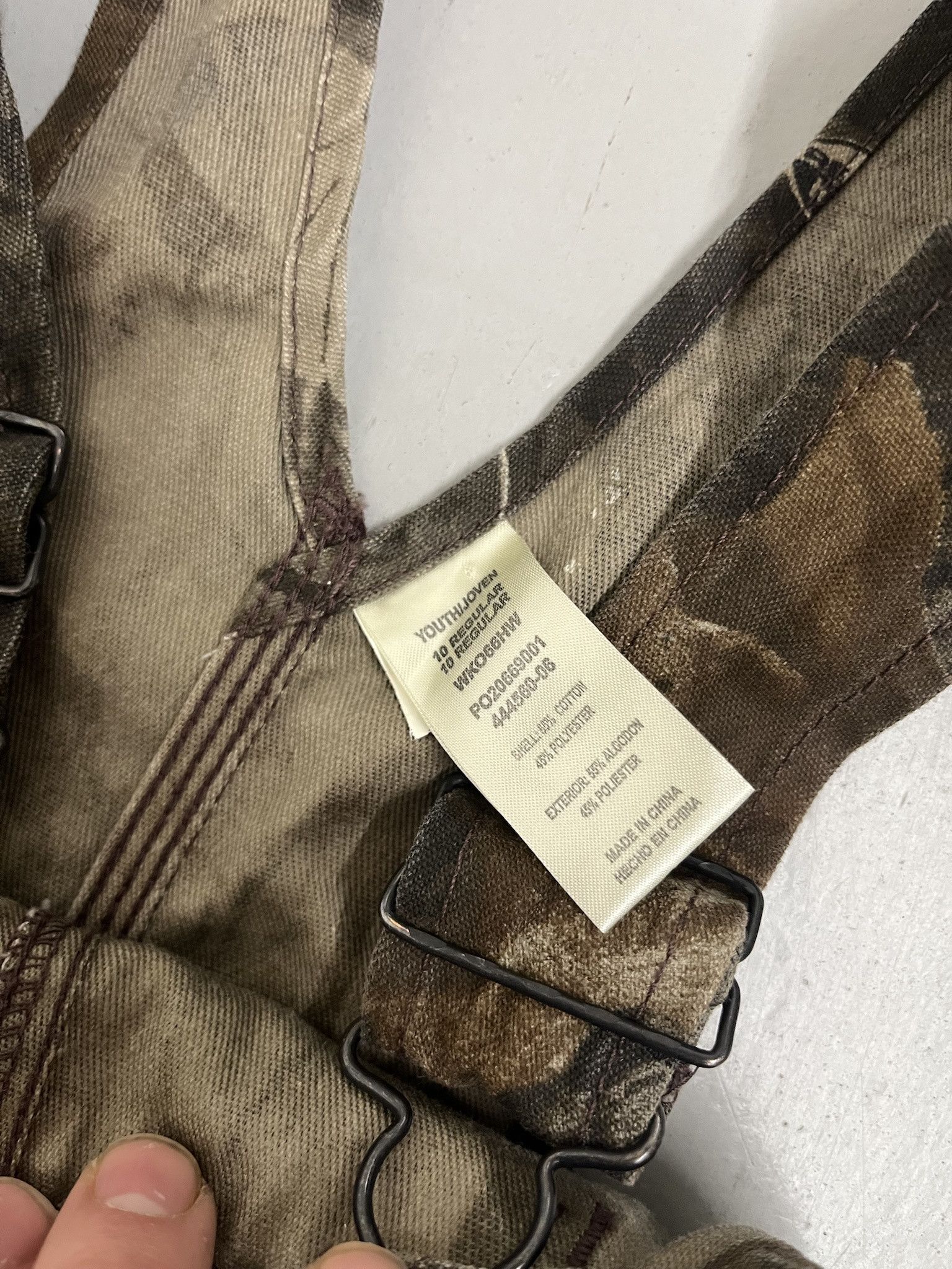 Carhartt × Vintage Vintage 90s Liberty Realtree Hardwood Camo Overalls Size 29 (tragged Kids 10) Size US 29 - 4 Thumbnail