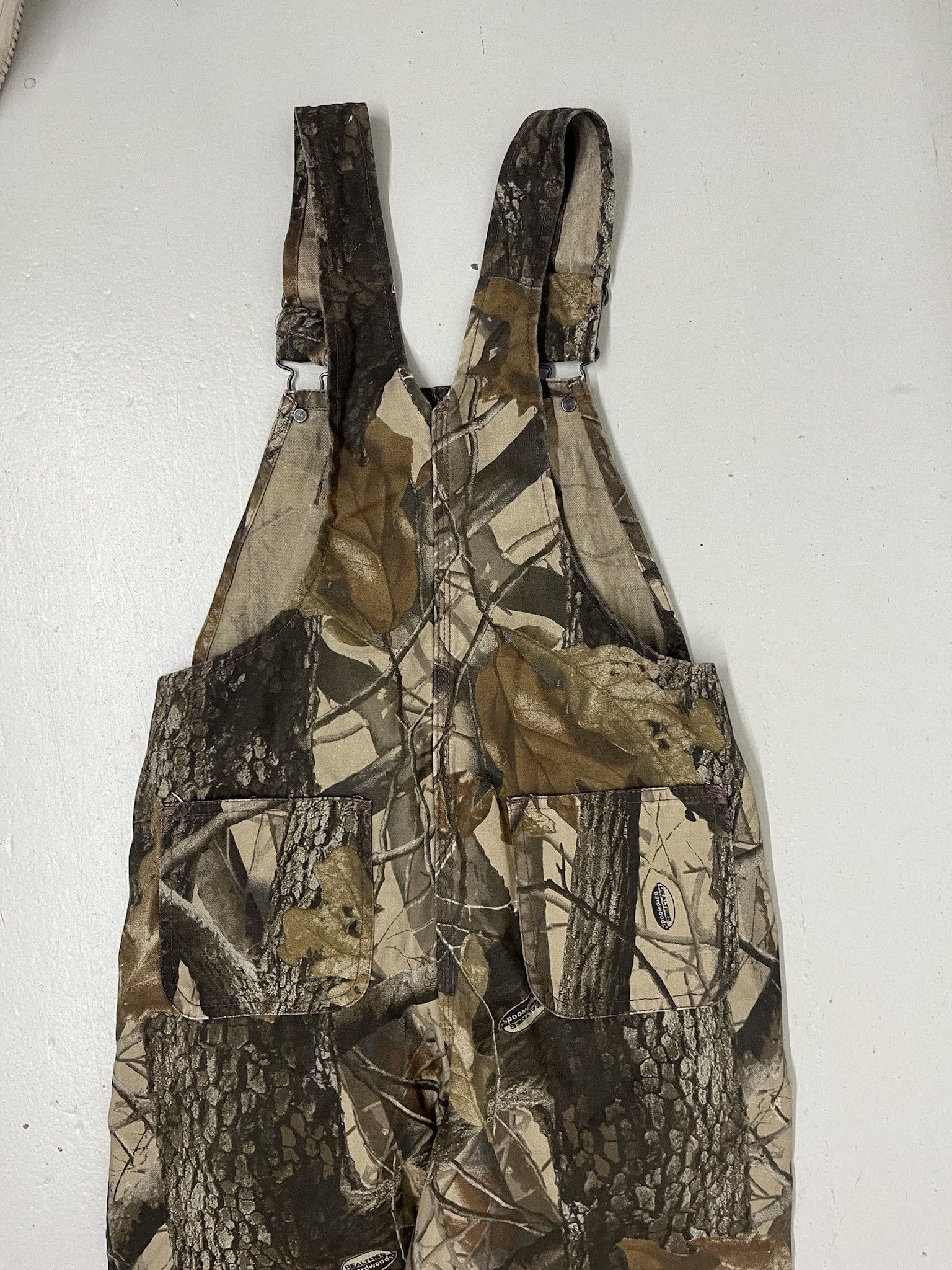 Carhartt × Vintage Vintage 90s Liberty Realtree Hardwood Camo Overalls Size 29 (tragged Kids 10) Size US 29 - 6 Thumbnail