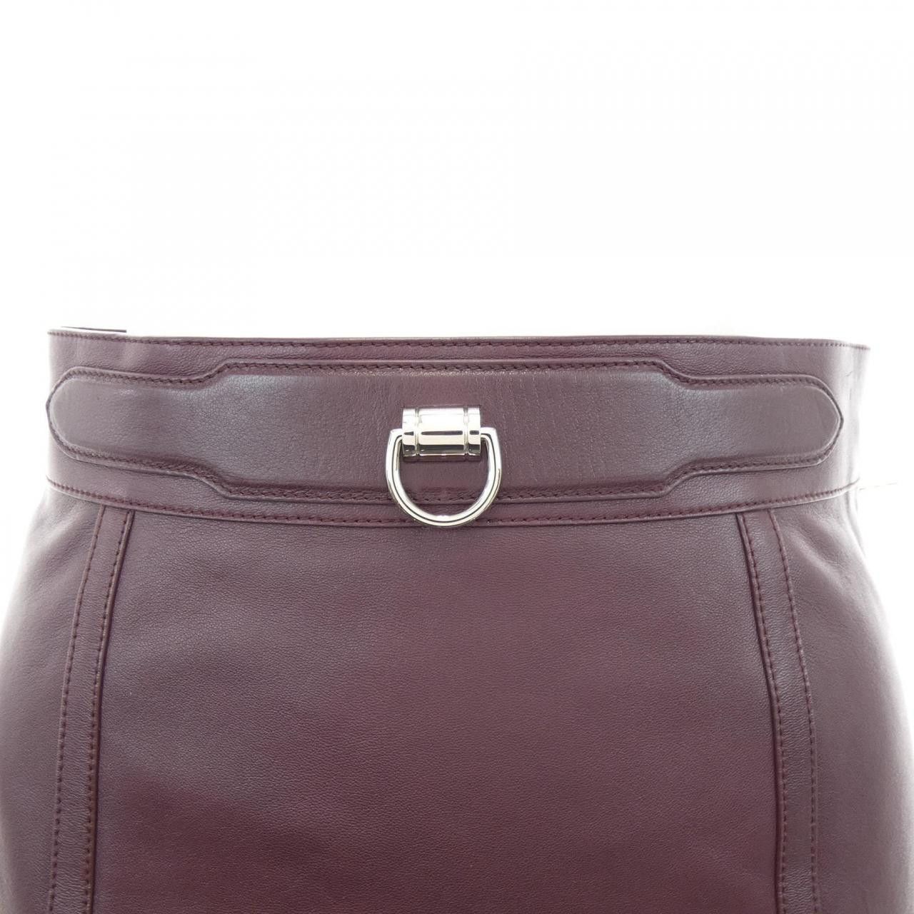 Hermes Hermes Hermes Lamb Leather Skirt Leather Skirts DUTY FREE for USA Size ONE SIZE - 5 Thumbnail