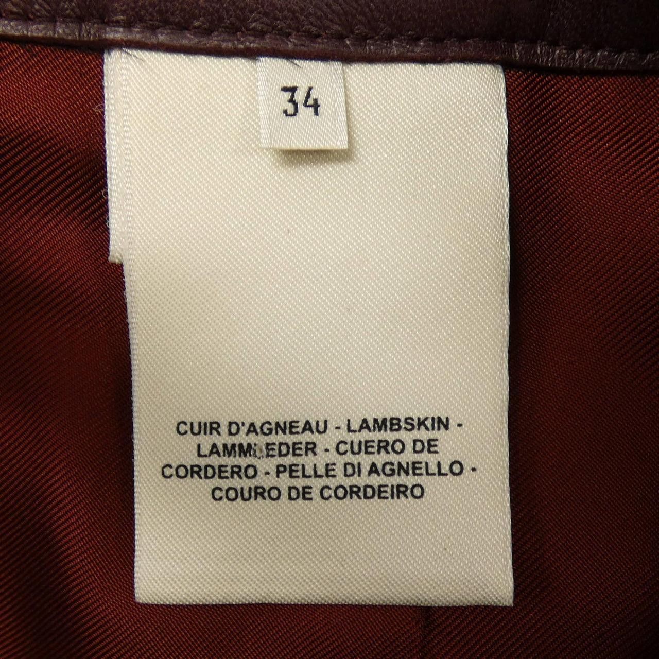 Hermes Hermes Hermes Lamb Leather Skirt Leather Skirts DUTY FREE for USA Size ONE SIZE - 3 Thumbnail