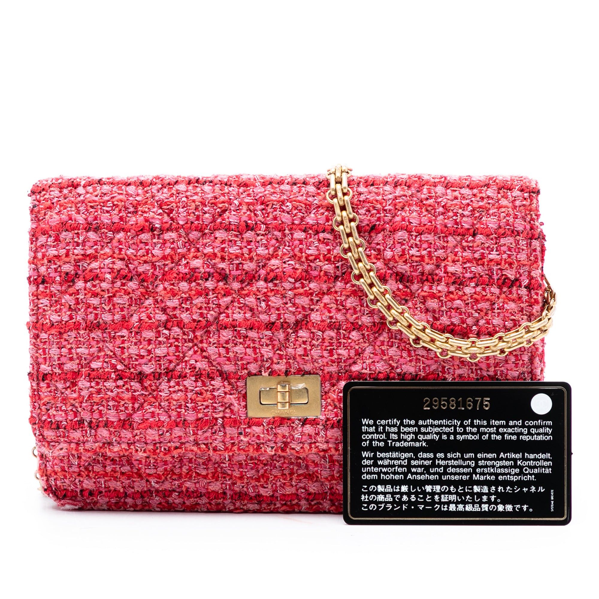 Chanel Quilted Tweed Reissue 2.55 Wallet On Chain Size ONE SIZE - 8 Thumbnail