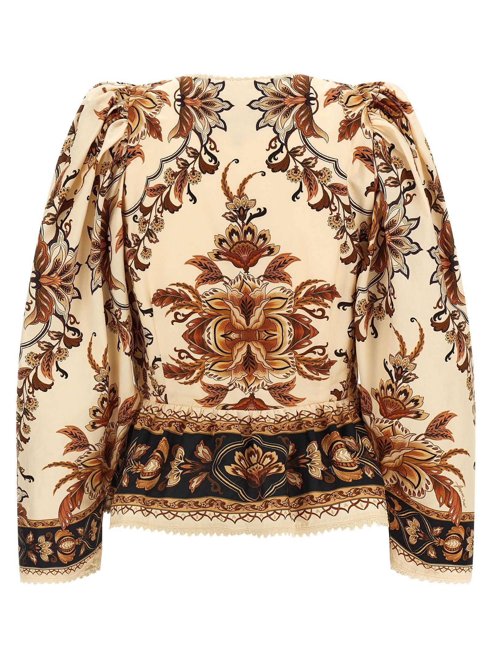 Farm Rio 'Majestic Garden Sand' blouse Size M / US 6-8 / IT 42-44 - 2 Thumbnail