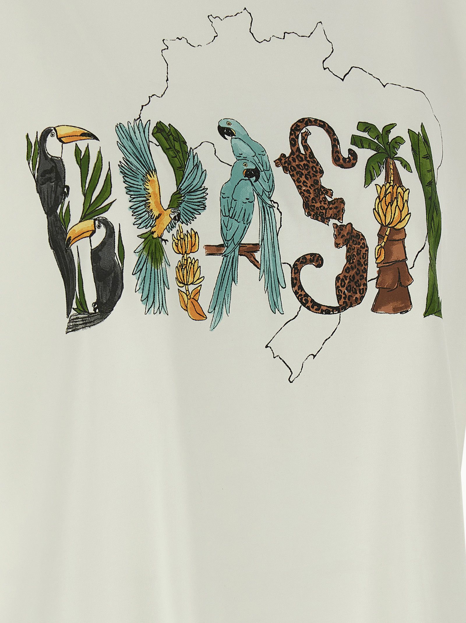 Farm Rio 'Off-White Brasil' T-shirt Size XS / US 0-2 / IT 36-38 - 4 Thumbnail