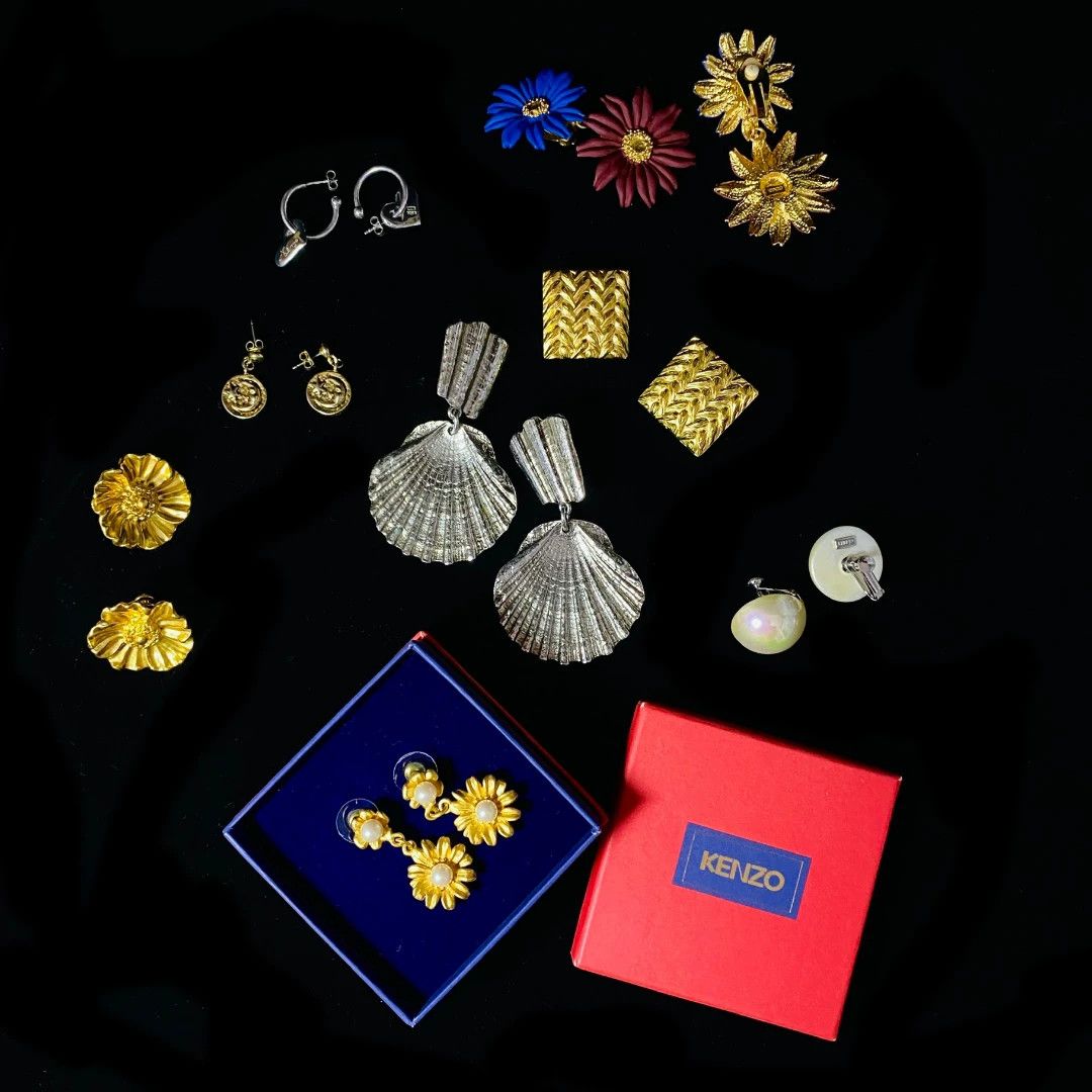 Kenzo Kenzo Sunflower Vintage Ear Clips Size ONE SIZE - 7 Thumbnail