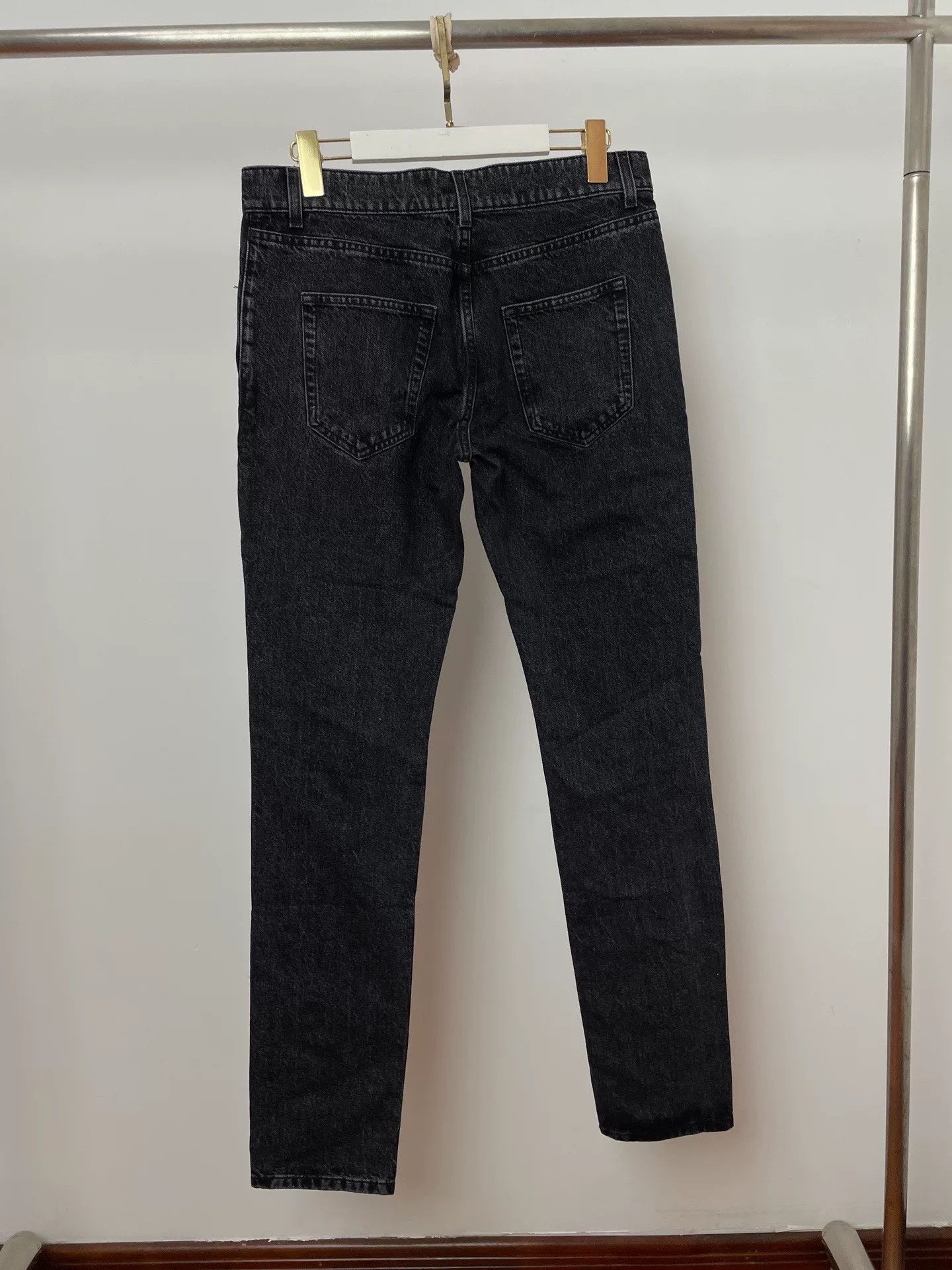 Saint Laurent Paris Saint Laurent SLP D02 Black Distressed Jeans Size US 30 / EU 46 - 2 Thumbnail