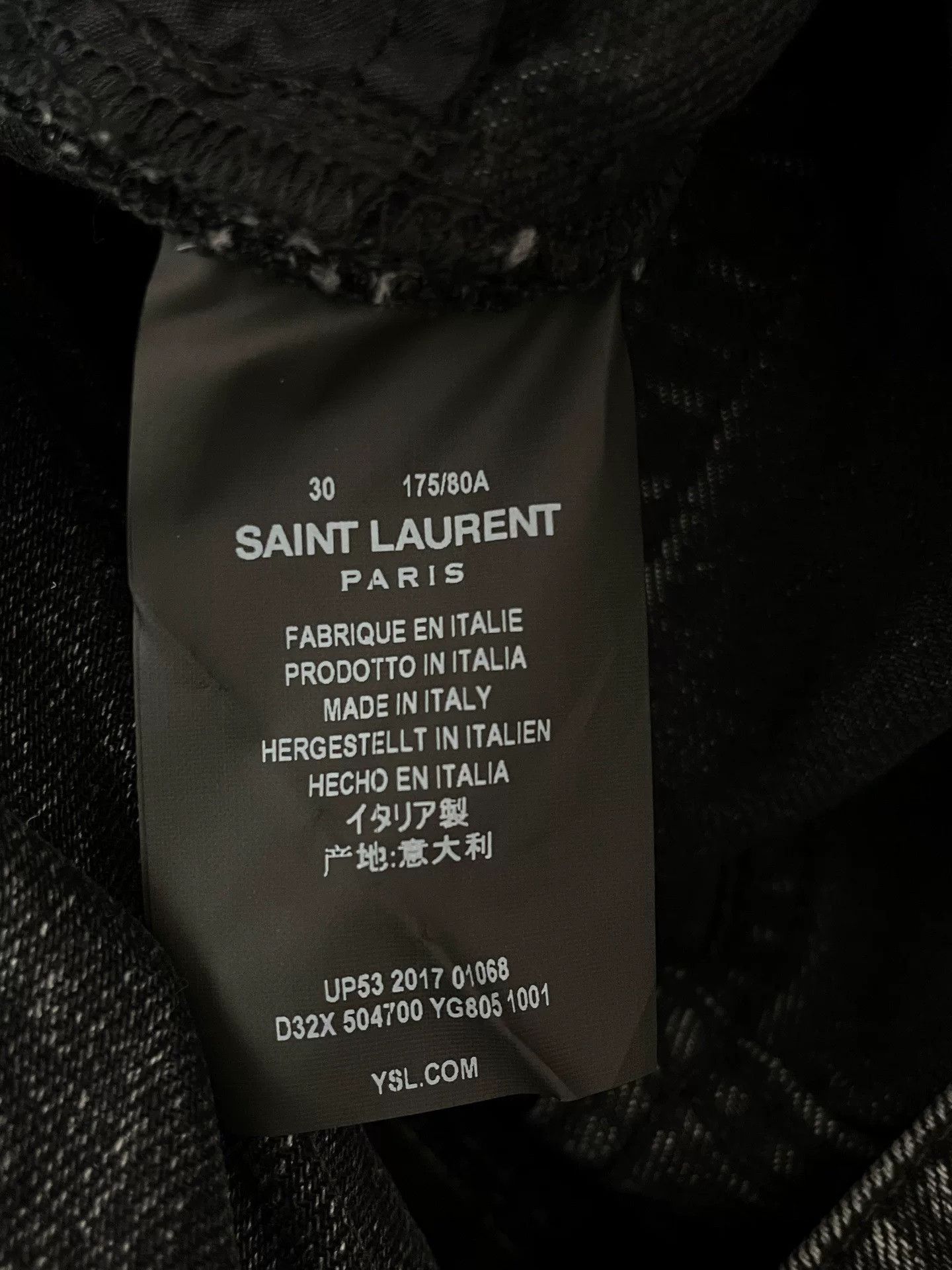 Saint Laurent Paris Saint Laurent SLP D02 Black Distressed Jeans Size US 30 / EU 46 - 4 Thumbnail
