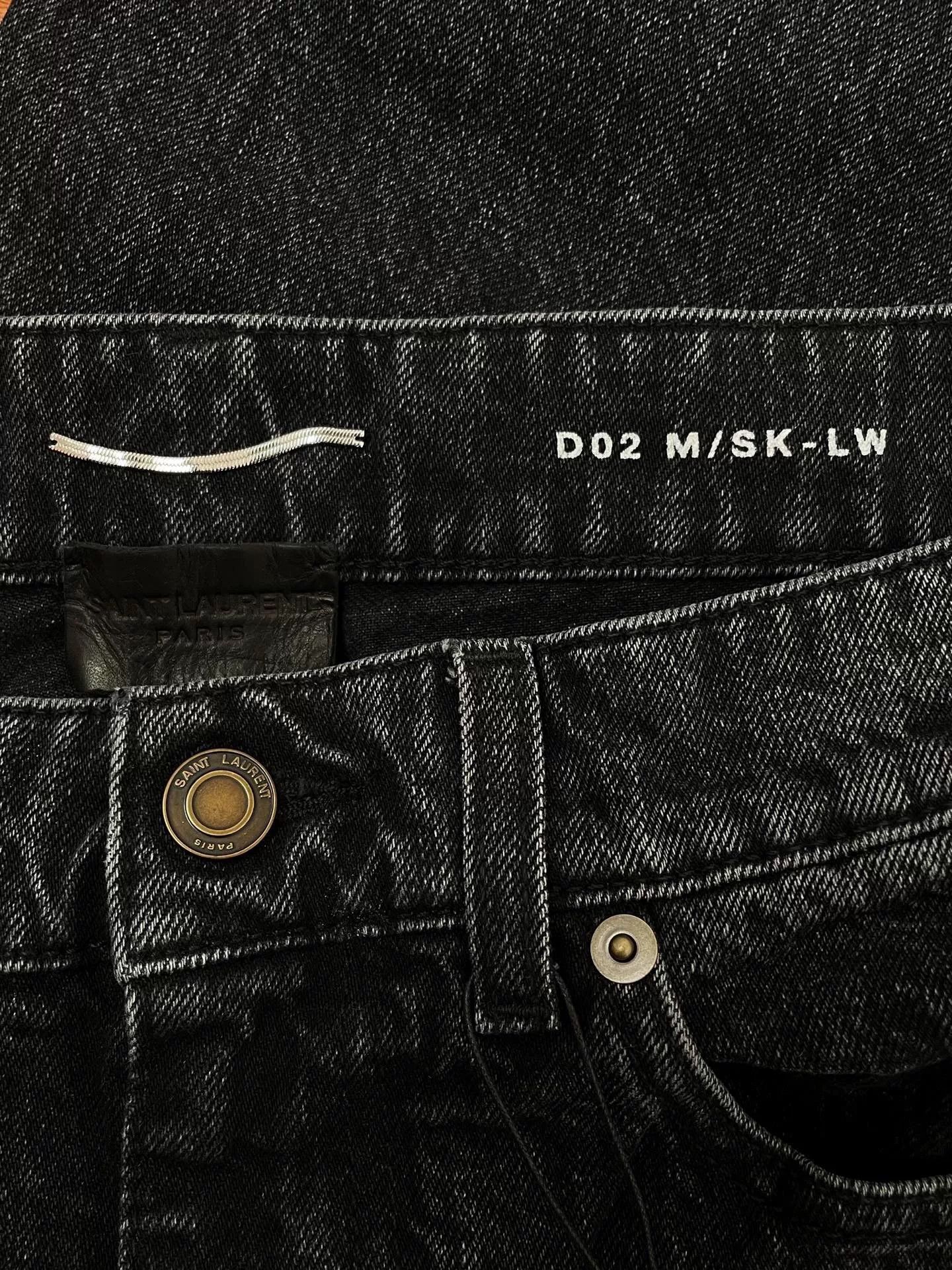 Saint Laurent Paris Saint Laurent SLP D02 Black Distressed Jeans Size US 30 / EU 46 - 3 Thumbnail