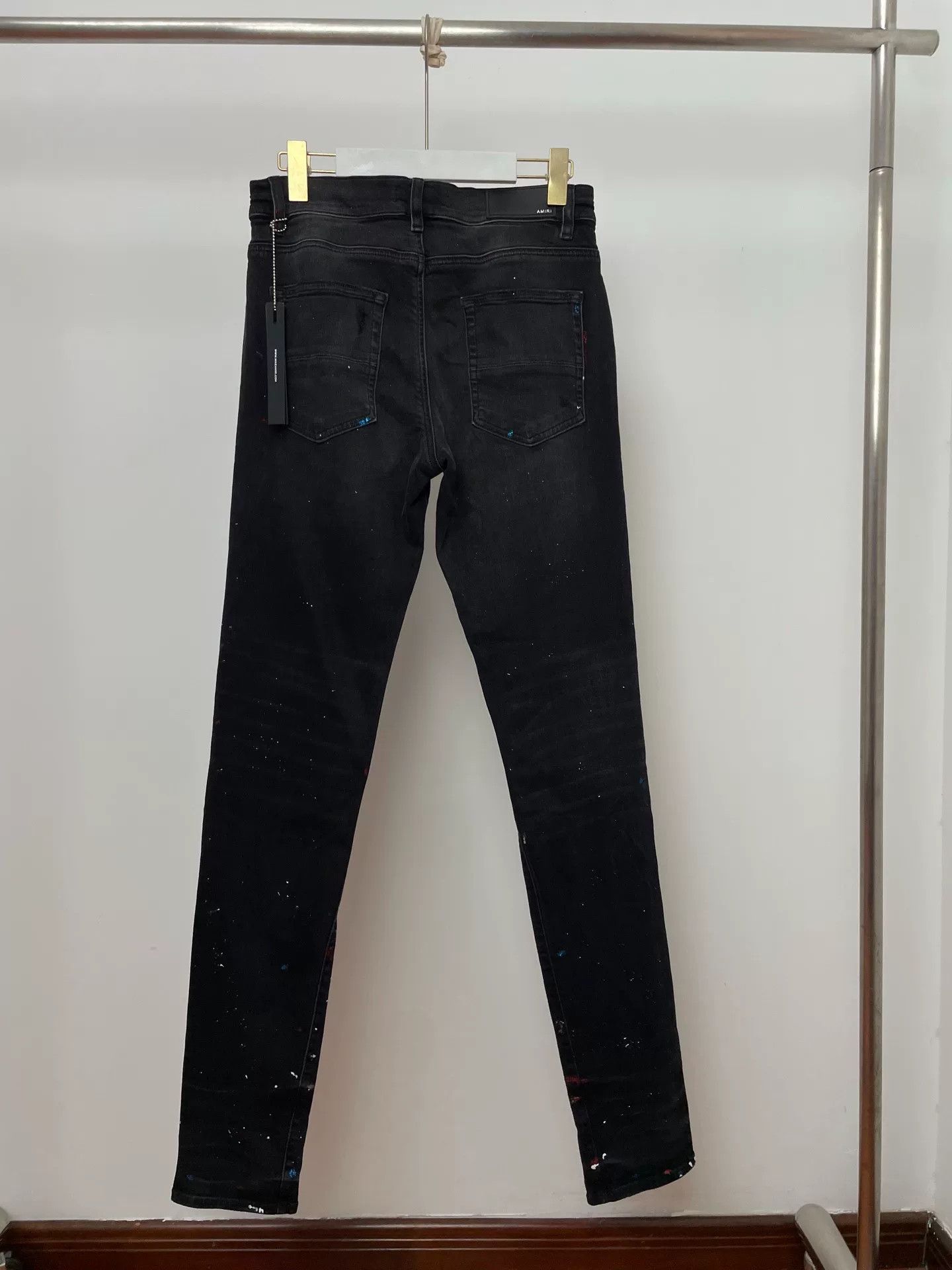 Amiri Amiri 18th Season Splatter Ink Black Jeans Size US 31 - 2 Thumbnail