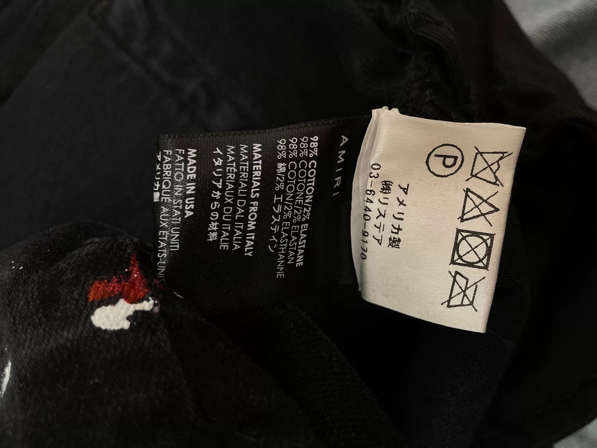 Amiri Amiri 18th Season Splatter Ink Black Jeans Size US 31 - 5 Thumbnail