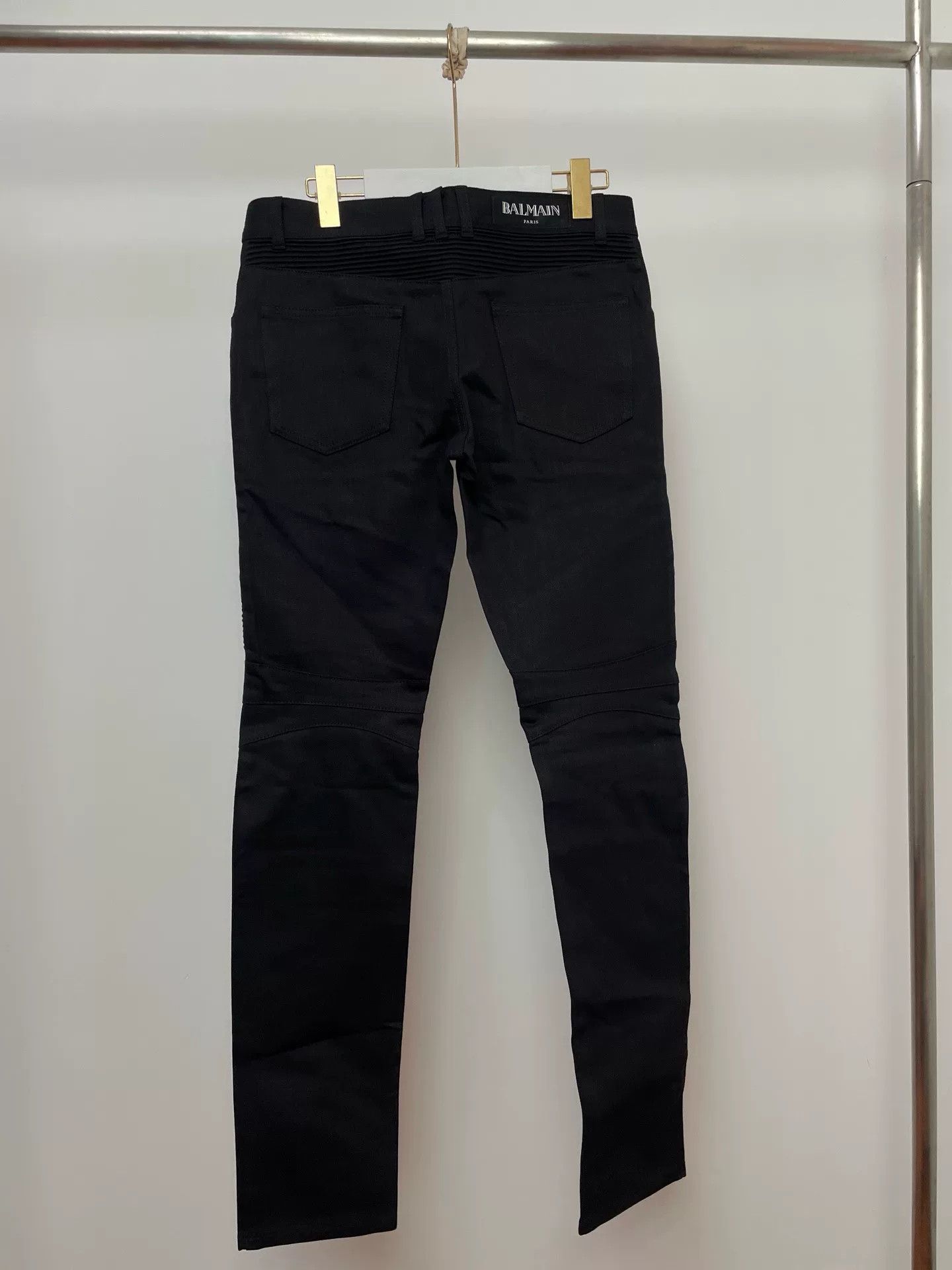 Balmain Balmain Leather Panel Biker Jeans Size US 30 / EU 46 - 2 Thumbnail