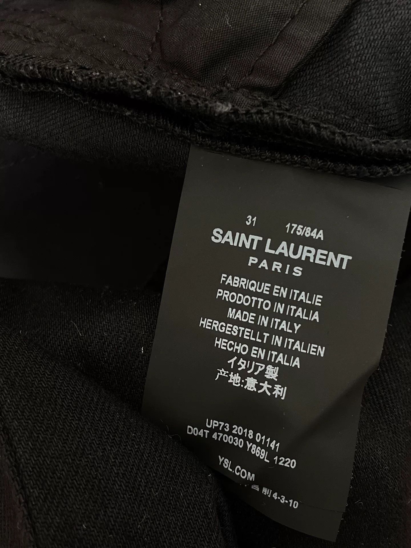 Saint Laurent Paris Saint Laurent D02 Black Jeans Size US 31 - 5 Thumbnail