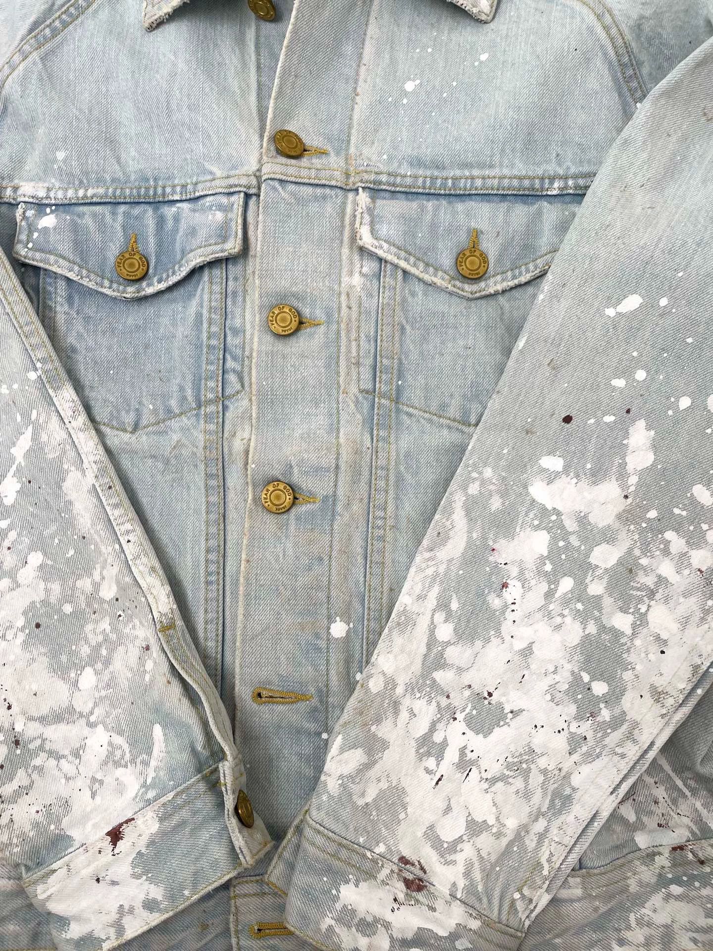Fear of God Fear of God 5TH Splatter Denim Jacket Size US S / EU 44-46 / 1 - 7 Thumbnail