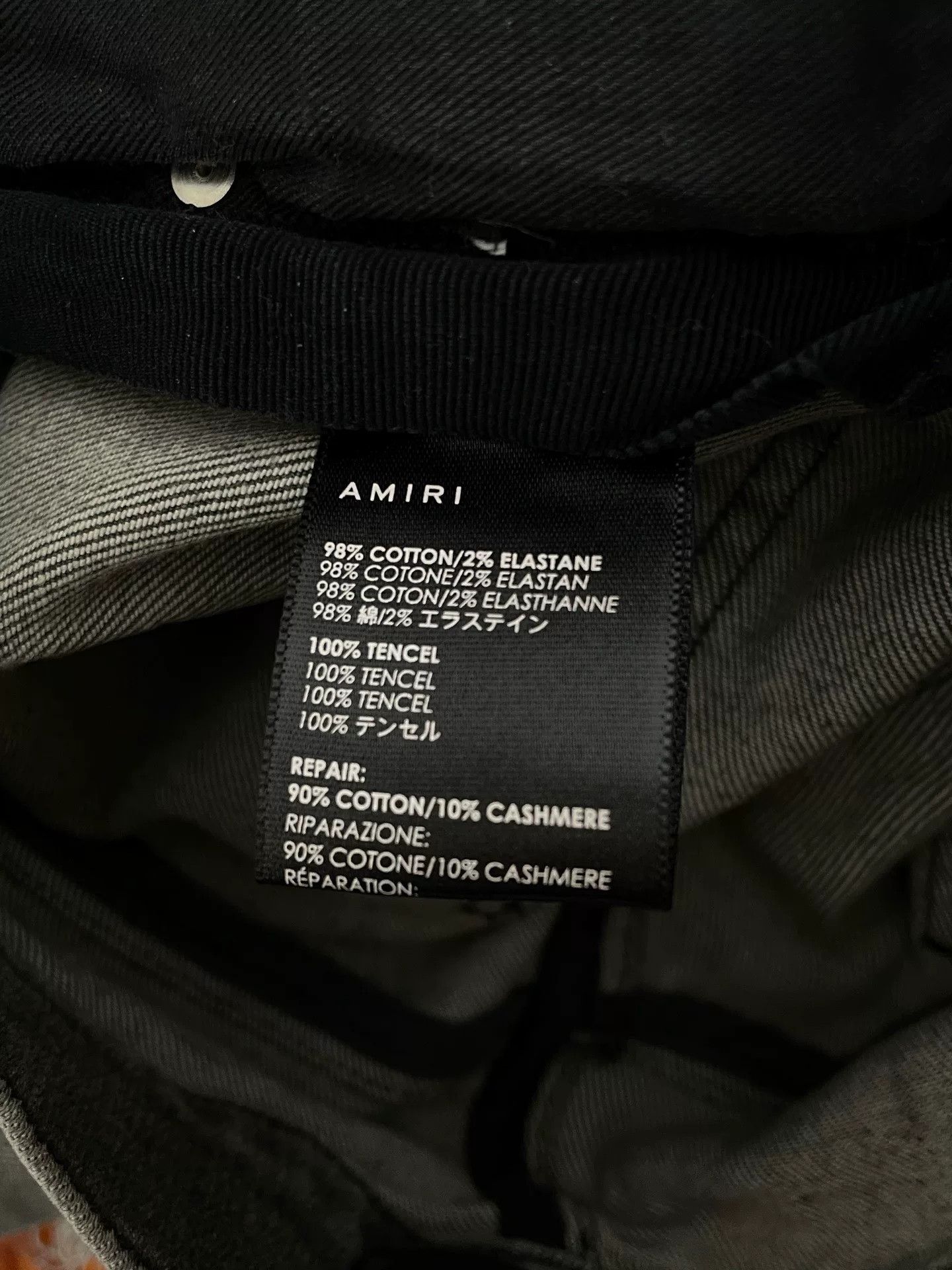 Amiri Amiri MX1 Gray Black Distressed Waffle Size US 31 - 4 Thumbnail