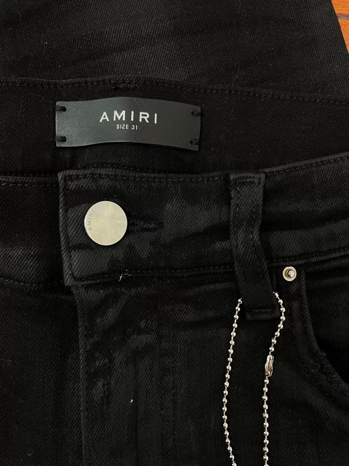 Amiri Amiri Patchwork Distressed Straight Jeans Size US 31 - 3 Thumbnail