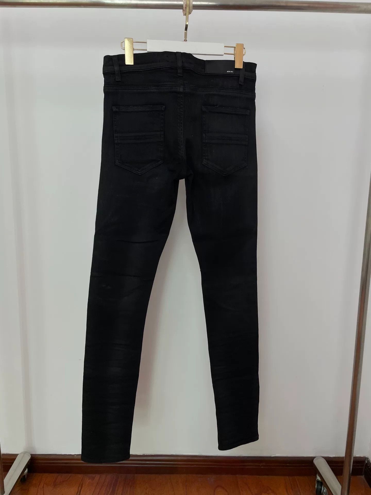 Amiri Amiri Patchwork Distressed Straight Jeans Size US 31 - 2 Thumbnail