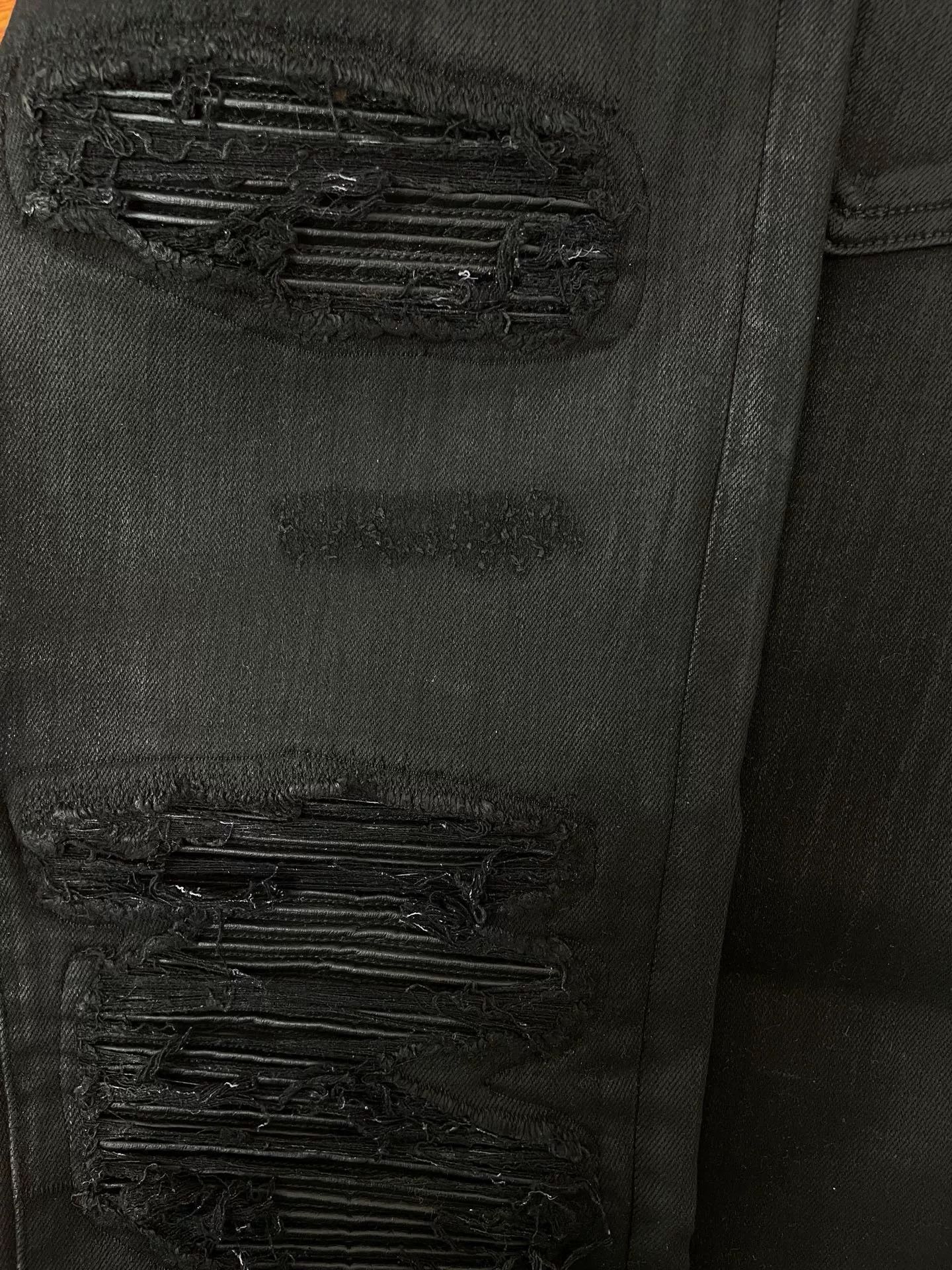 Amiri Amiri Patchwork Distressed Straight Jeans Size US 31 - 5 Thumbnail