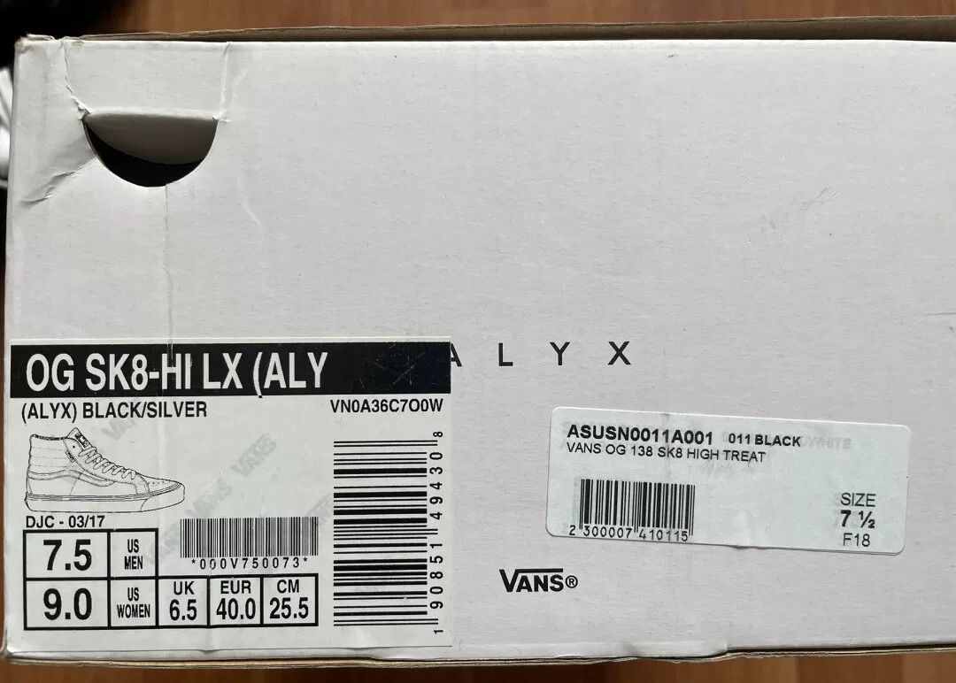 Alyx Vans x Alyx Dissolved Shoe Size US 7.5 / EU 40-41 - 6 Thumbnail