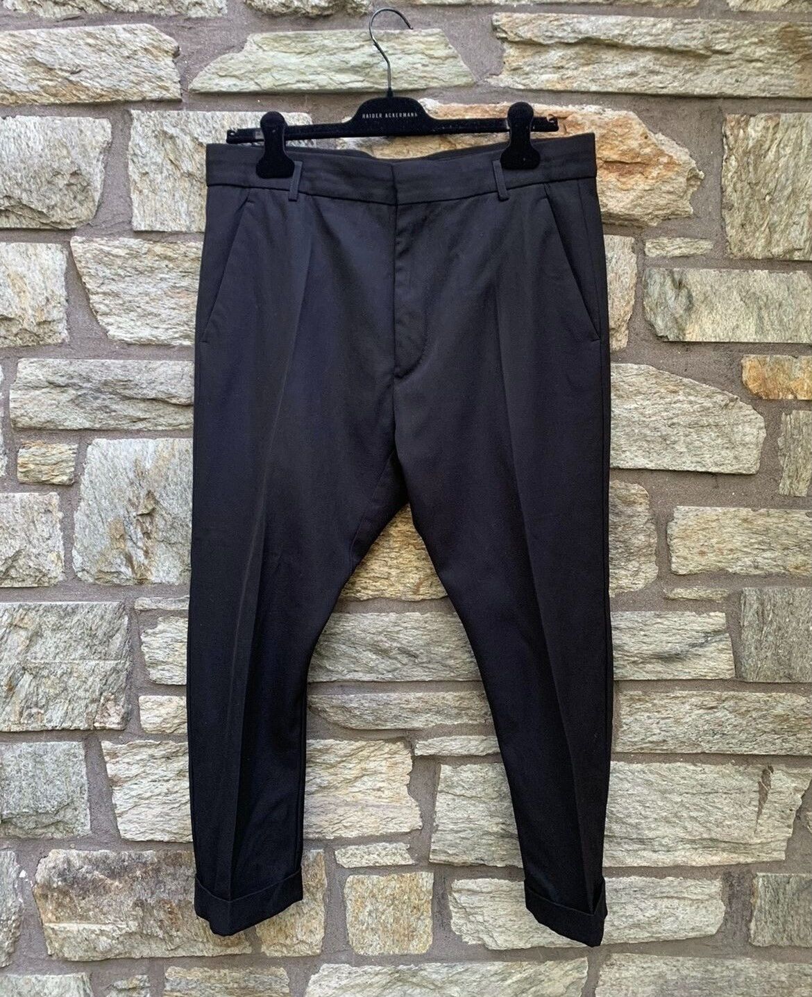 Haider Ackermann Haider Ackermann 14FW Curved Wool Trousers Size US 32 / EU 48 - 2 Thumbnail