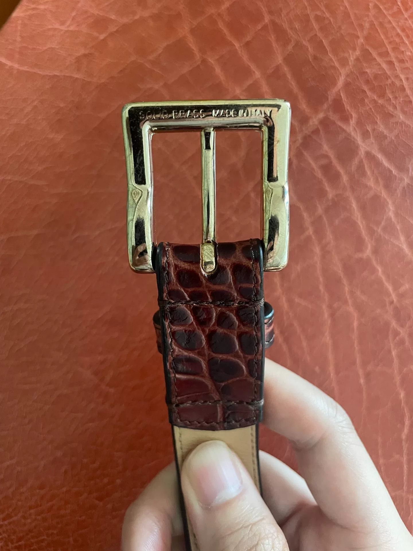 Y/Project Y/Project Double-Head Croc-Embossed Belt Size ONE SIZE - 6 Thumbnail