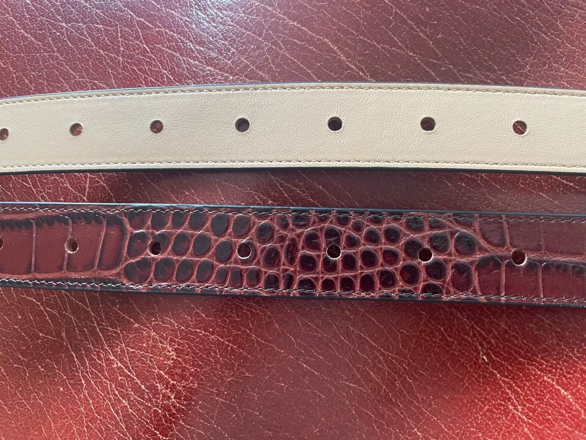 Y/Project Y/Project Double-Head Croc-Embossed Belt Size ONE SIZE - 4 Thumbnail
