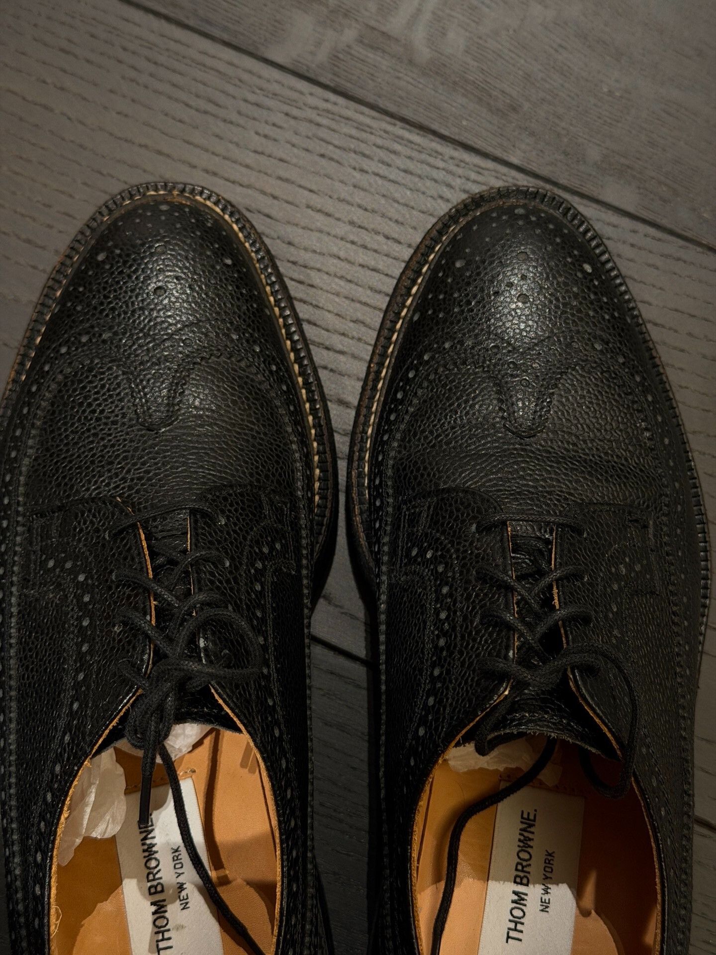 Thom Browne THOM BROWNE Black Carved Leather Oxfords Size US 9 / EU 42 - 5 Thumbnail