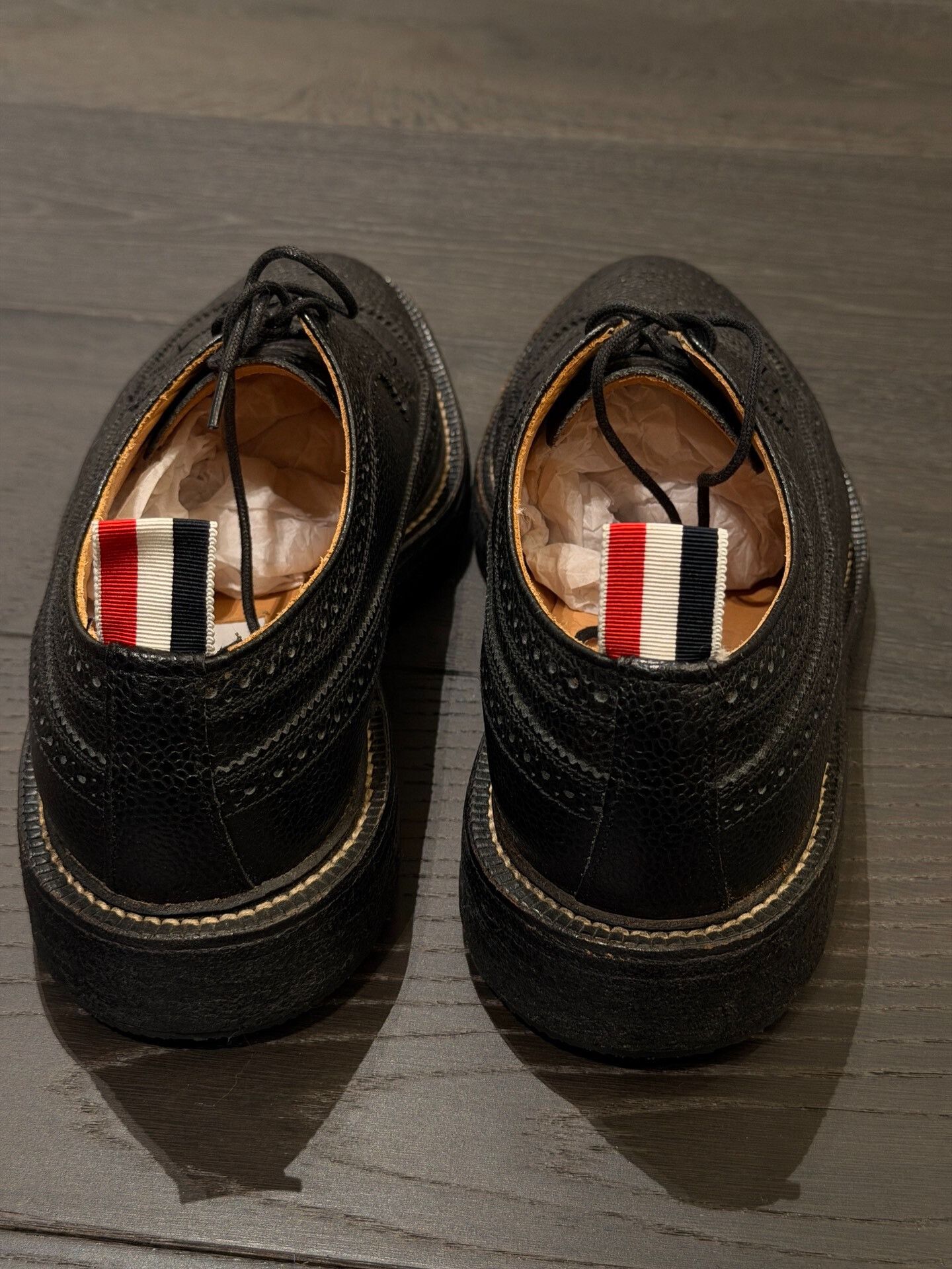 Thom Browne THOM BROWNE Black Carved Leather Oxfords Size US 9 / EU 42 - 4 Thumbnail