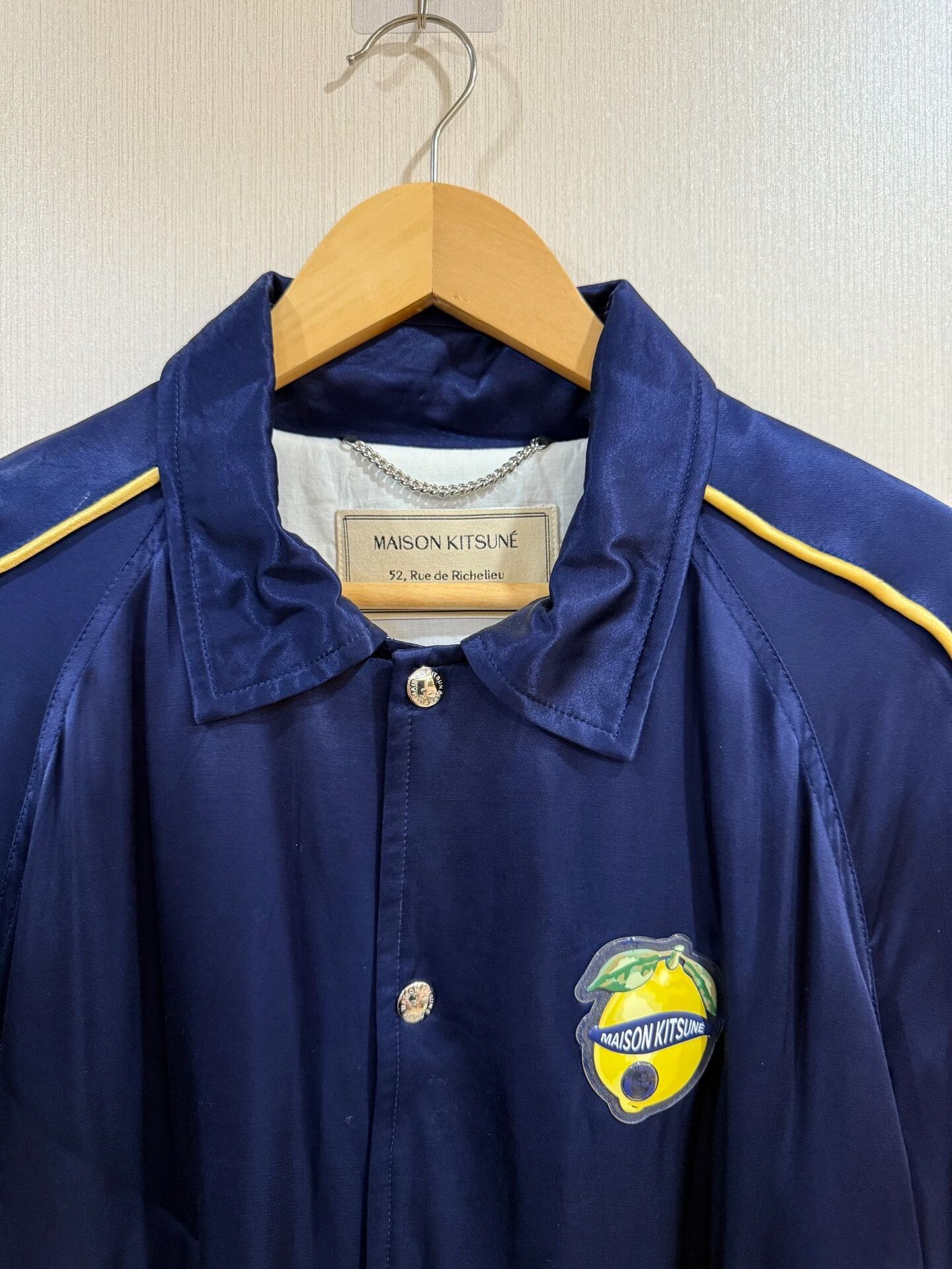 Maison Kitsune MAISON KITSUNE Lemon Map Baseball Jacket Size US L / EU 52-54 / 3 - 3 Thumbnail