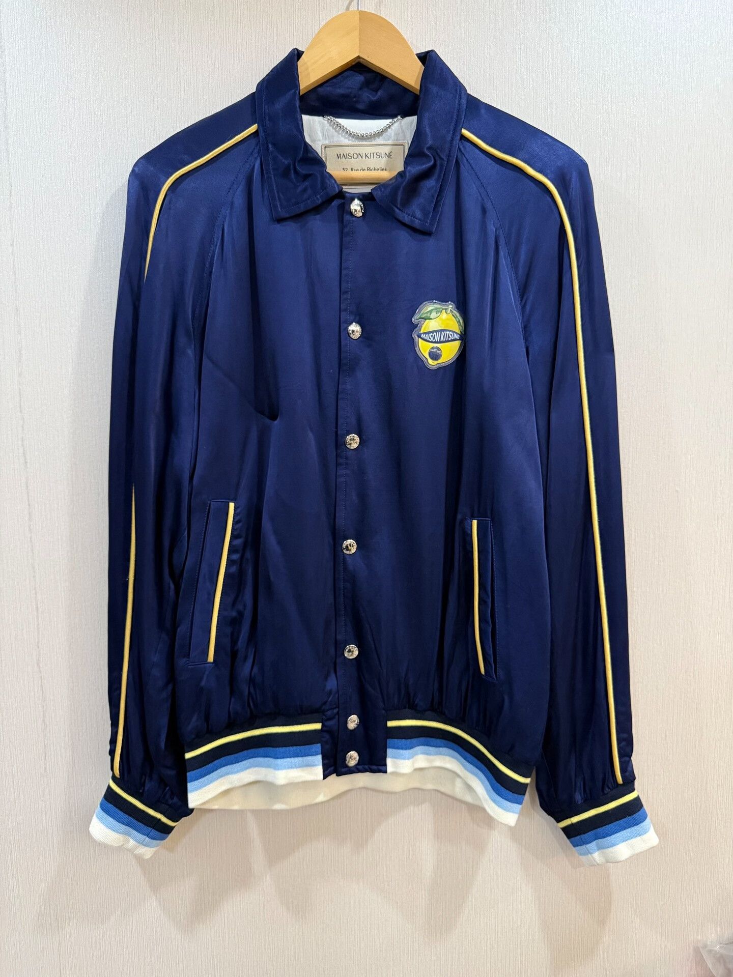 Maison Kitsune MAISON KITSUNE Lemon Map Baseball Jacket Size US L / EU 52-54 / 3 - 2 Thumbnail