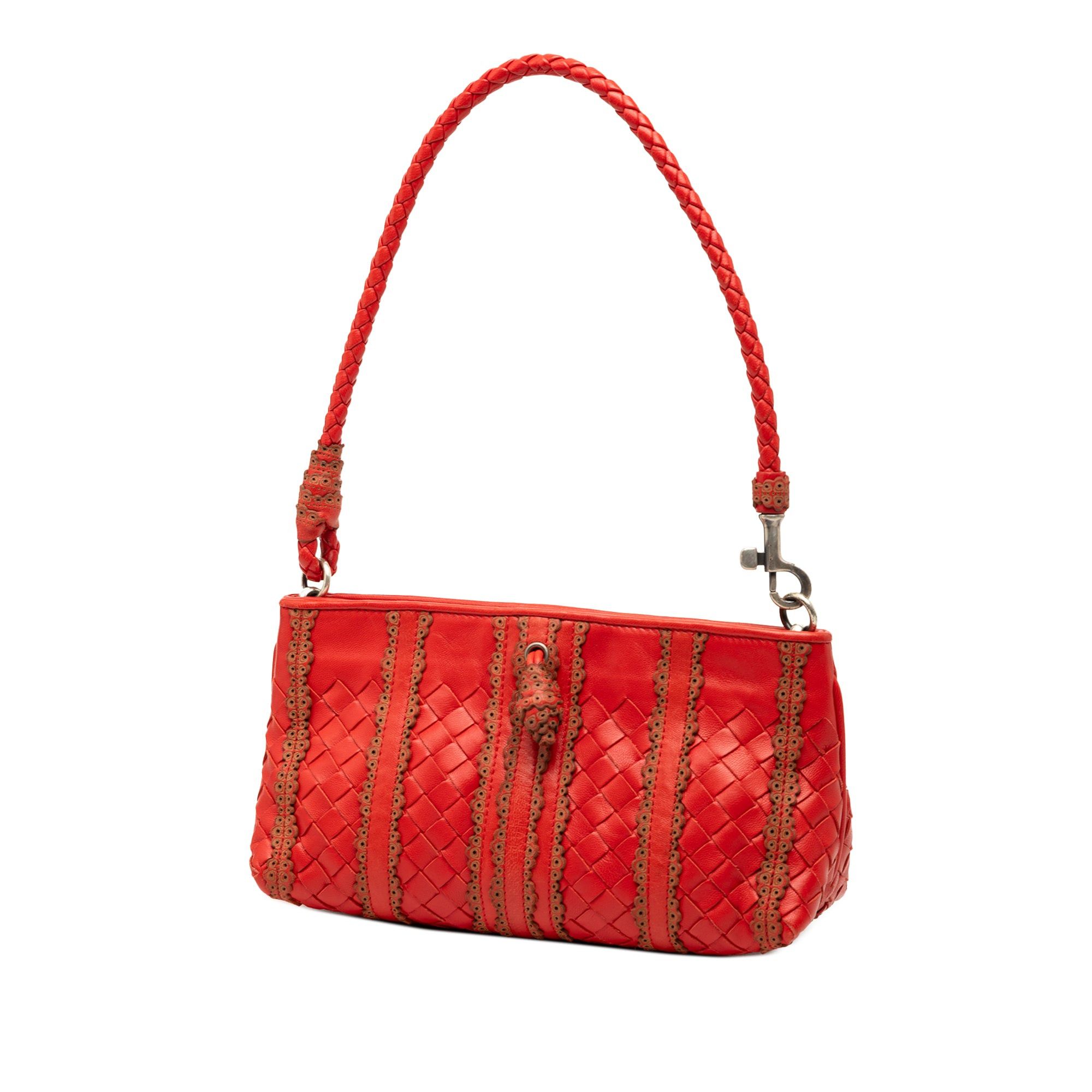 Bottega Veneta Leather Intrecciato Stripe Shoulder Bag Size ONE SIZE - 2 Thumbnail