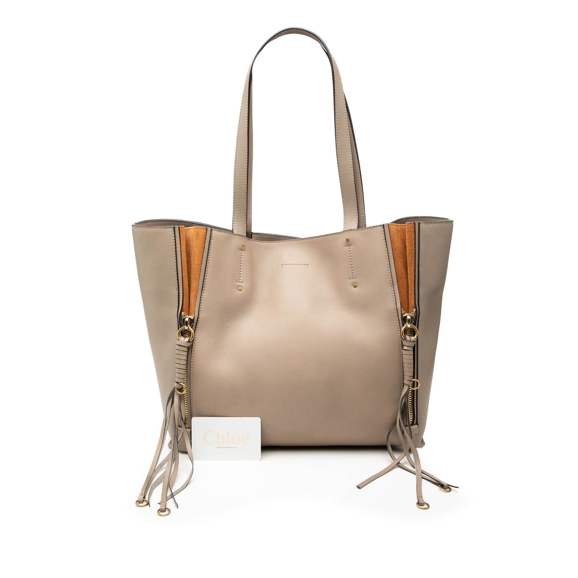 Chloe Large Leather Milo Shopping Tote Size ONE SIZE - 8 Thumbnail