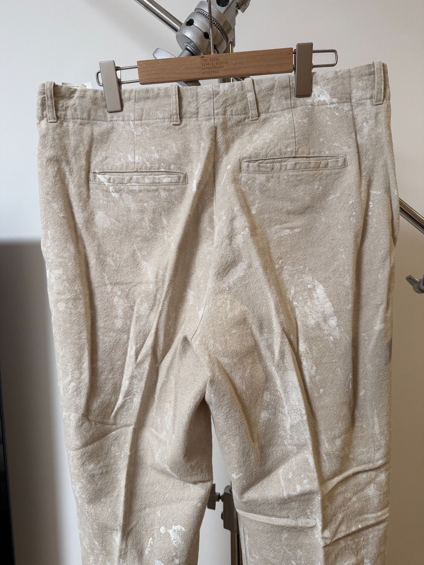 Our Legacy Our Legacy Borrowed Chino White Splatter Size US 32 / EU 48 - 8 Thumbnail