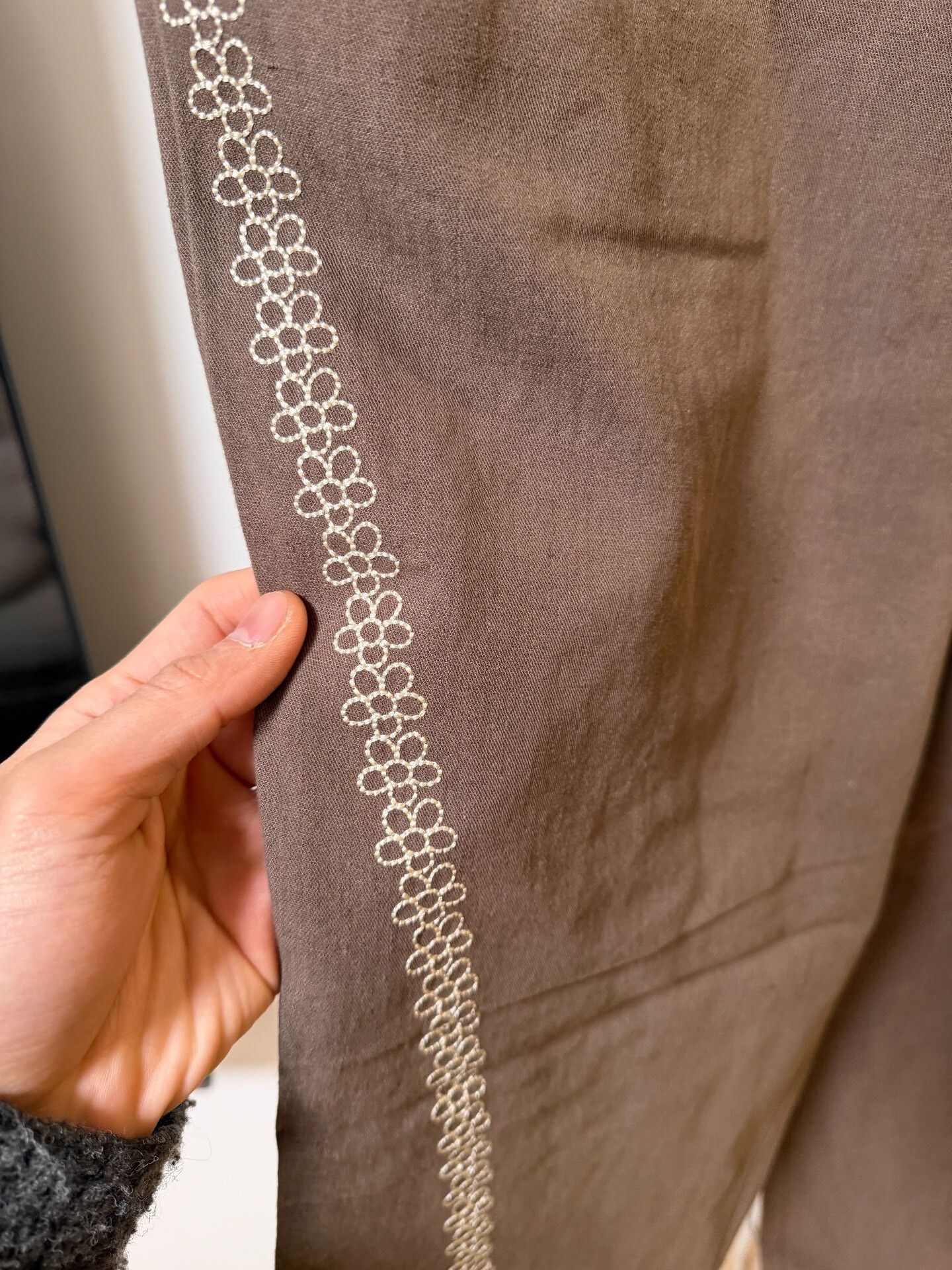 Purdey Embroidered Floral Linen Straight Men's Pants Size US 36 / EU 52 - 4 Thumbnail