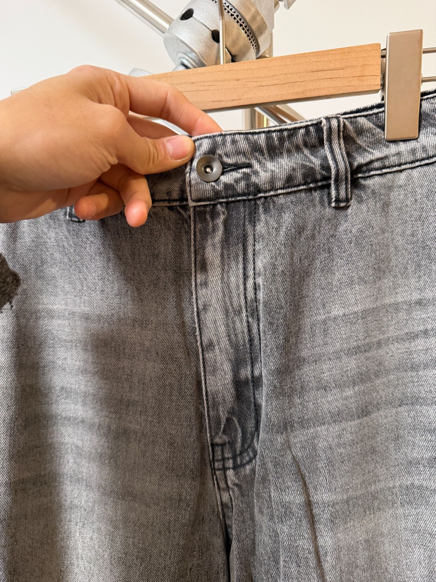 Life is Good LIFEPEDIA Washed Gray Distressed Jeans Size US 30 / EU 46 - 4 Thumbnail