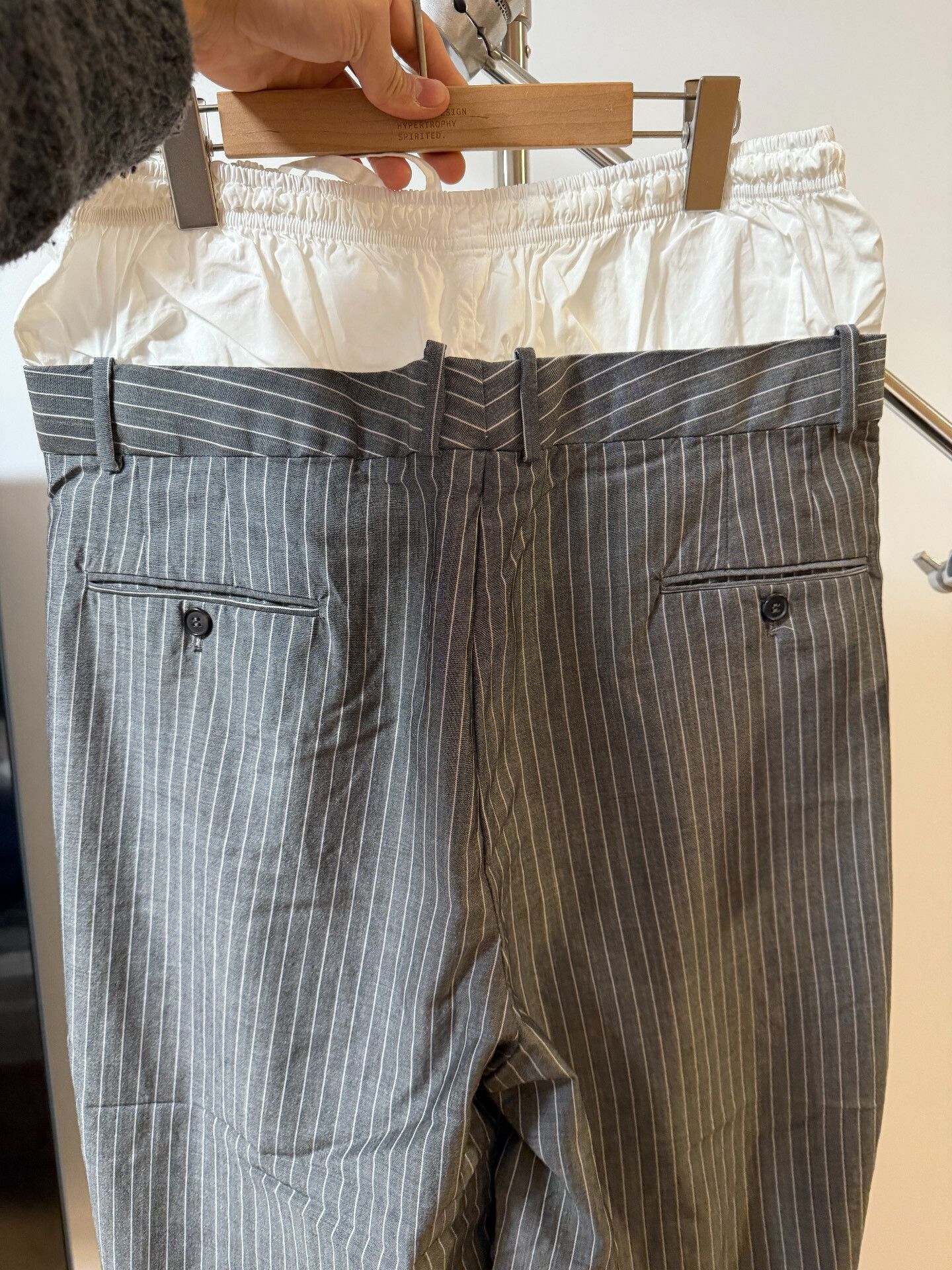 Hed Mayner HED MAYNER 24SS Striped Wide-Leg Tailored Pants Size US 26 / EU 42 - 5 Thumbnail