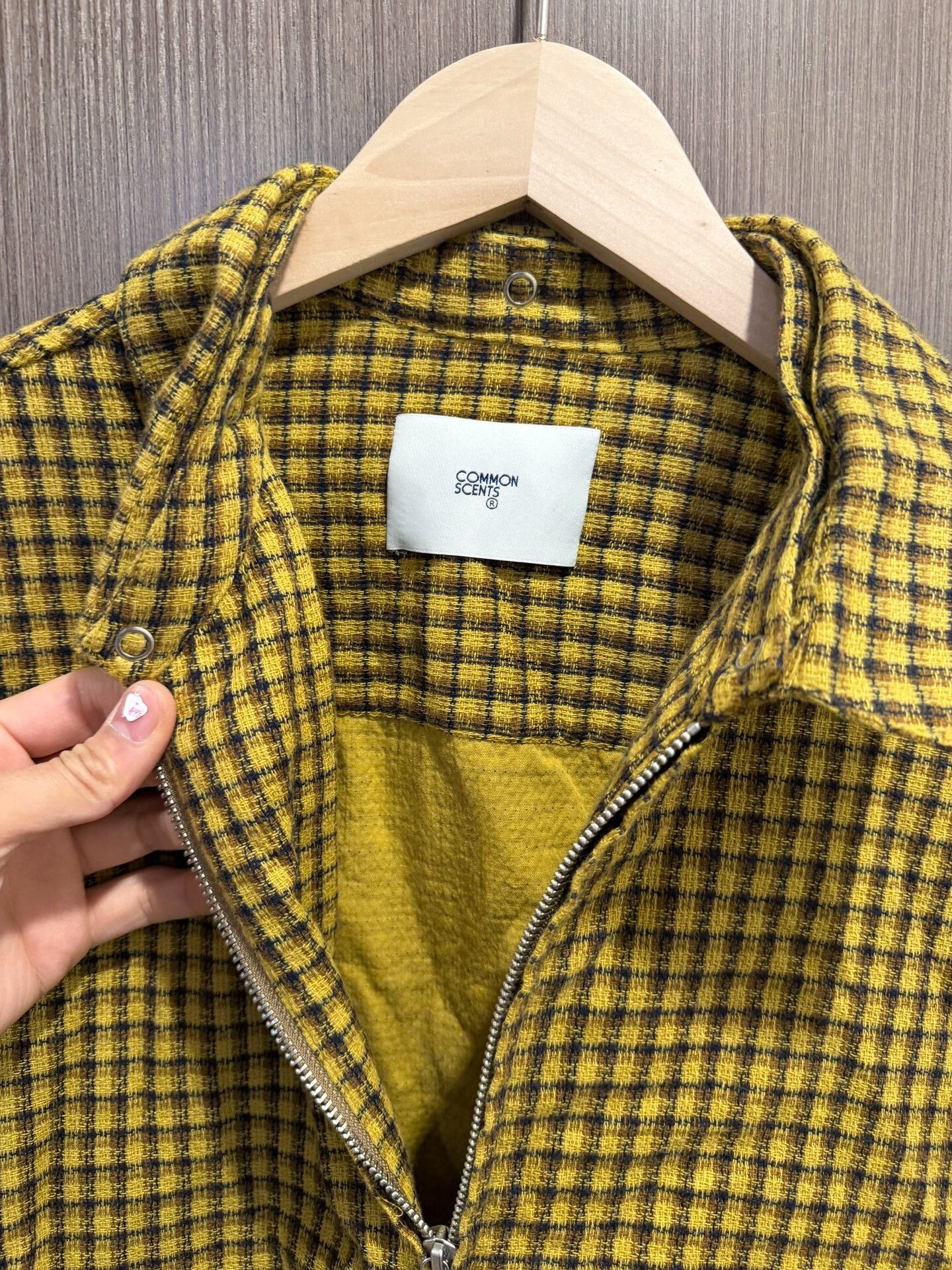 UES Japan COMMON SCENTS Cotton Check Zip Jacket Size US L / EU 52-54 / 3 - 4 Thumbnail