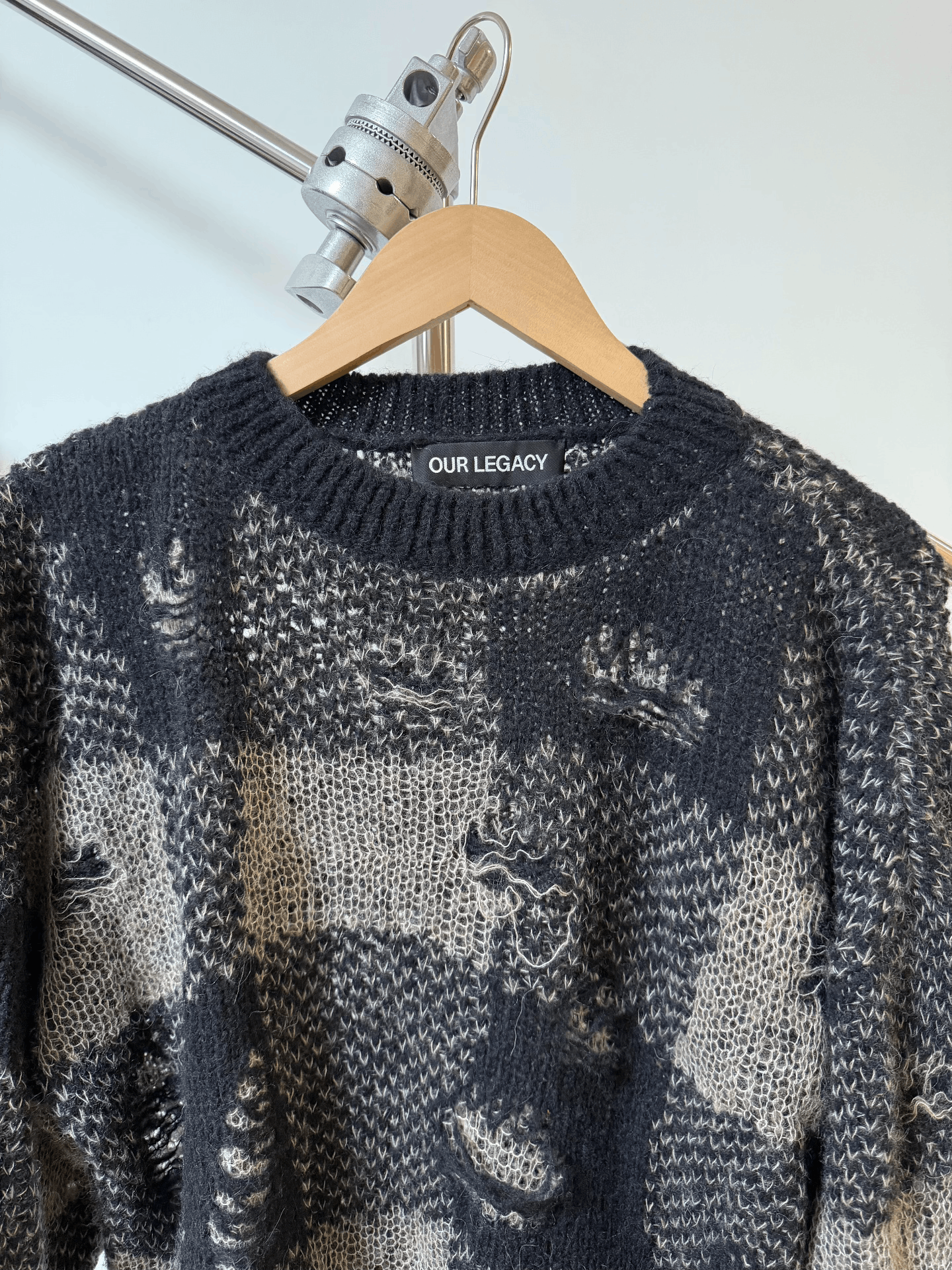 Our Legacy Our Legacy Sonar Roundneck Check Sweater Size US M / EU 48-50 / 2 - 2 Thumbnail