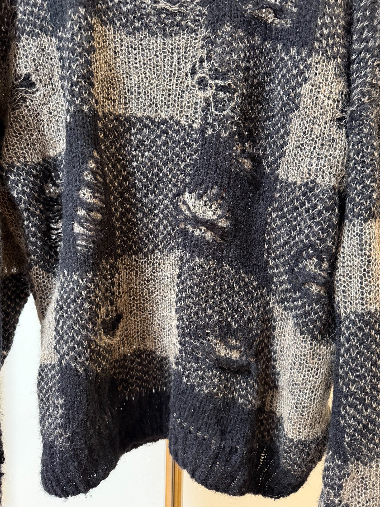 Our Legacy Our Legacy Sonar Roundneck Check Sweater Size US M / EU 48-50 / 2 - 3 Thumbnail