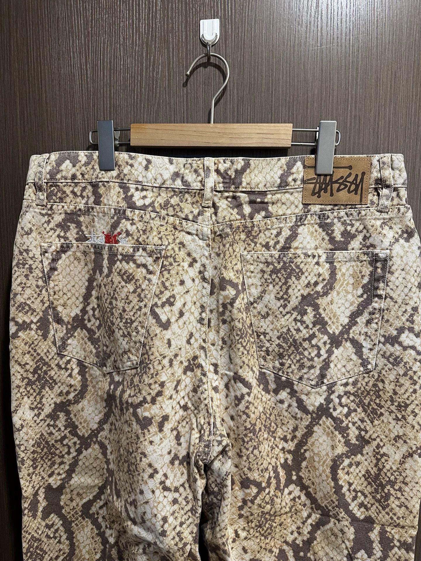 Stussy Stussy Washed Canvas Snake Print Jeans Size US 34 / EU 50 - 4 Thumbnail