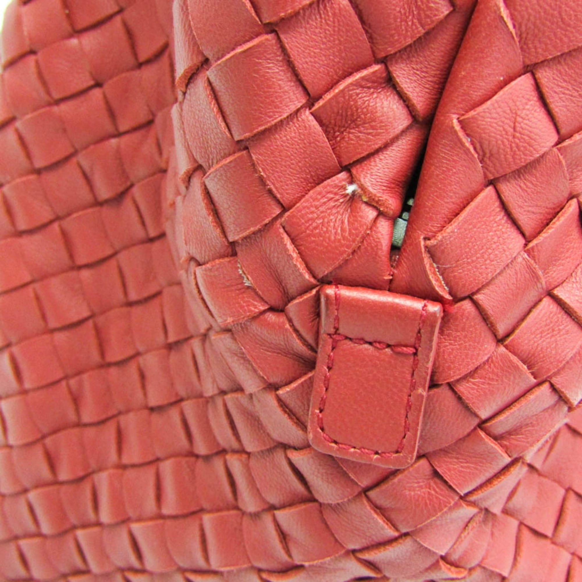 Bottega Veneta Bottega Veneta Intrecciato Women,Men Leather Shoulder Bag,Tote Bag Red Color Size ONE SIZE - 8 Thumbnail