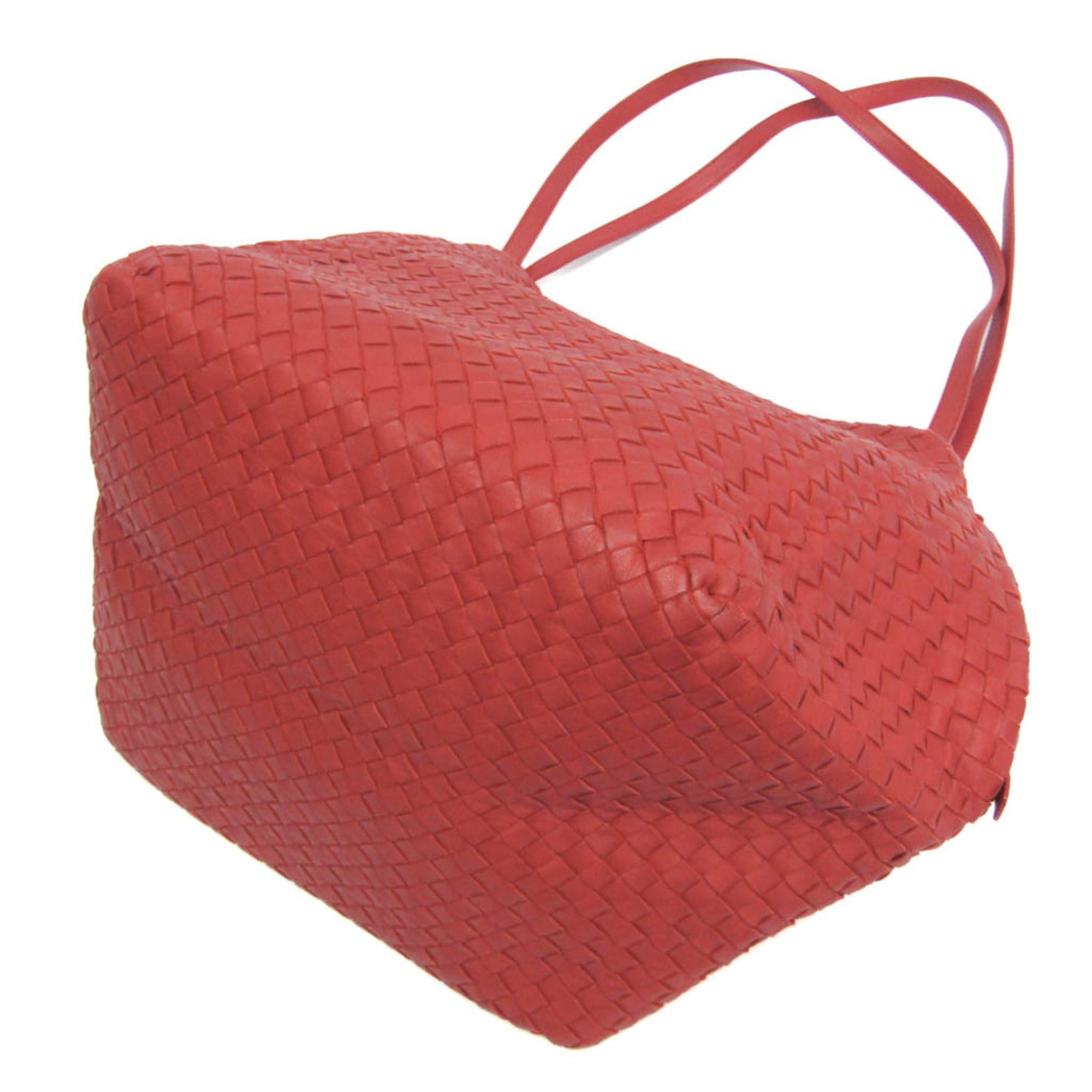 Bottega Veneta Bottega Veneta Intrecciato Women,Men Leather Shoulder Bag,Tote Bag Red Color Size ONE SIZE - 3 Thumbnail