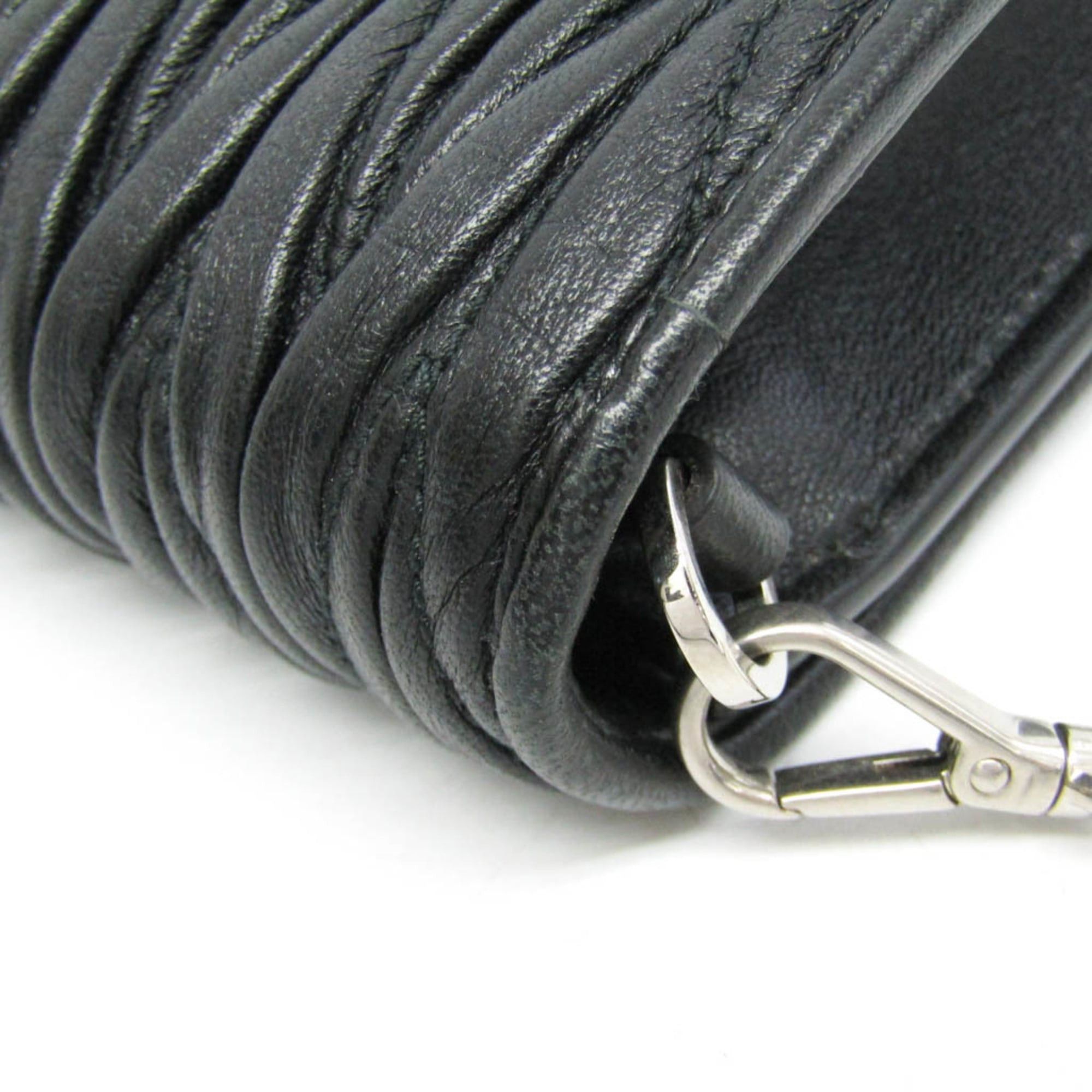 Miu Miu Miu Miu Matelasse Chain Shoulder Bag Women's Leather Clutch Bag,Shoulder Bag Black Size ONE SIZE - 11 Thumbnail