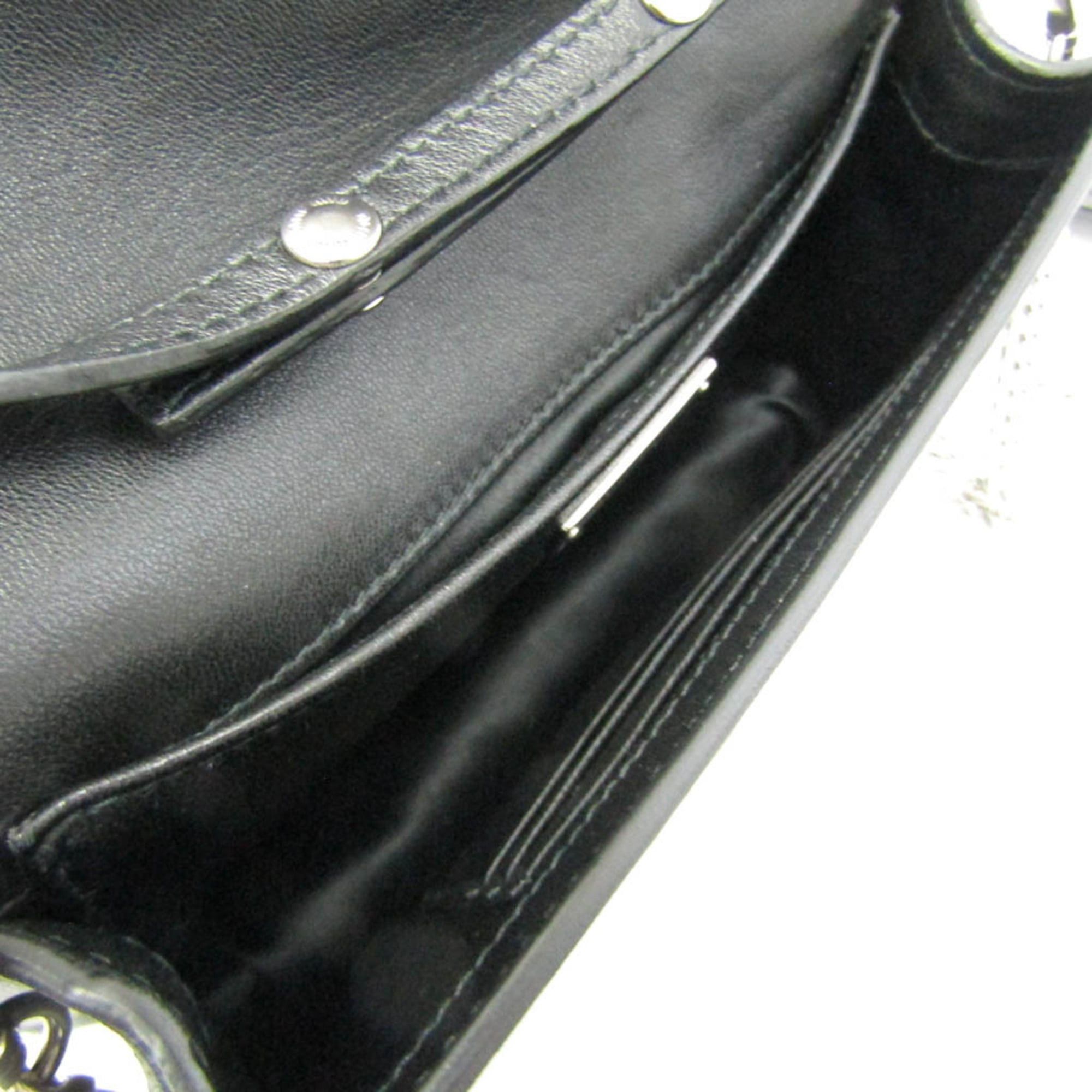 Miu Miu Miu Miu Matelasse Chain Shoulder Bag Women's Leather Clutch Bag,Shoulder Bag Black Size ONE SIZE - 4 Thumbnail