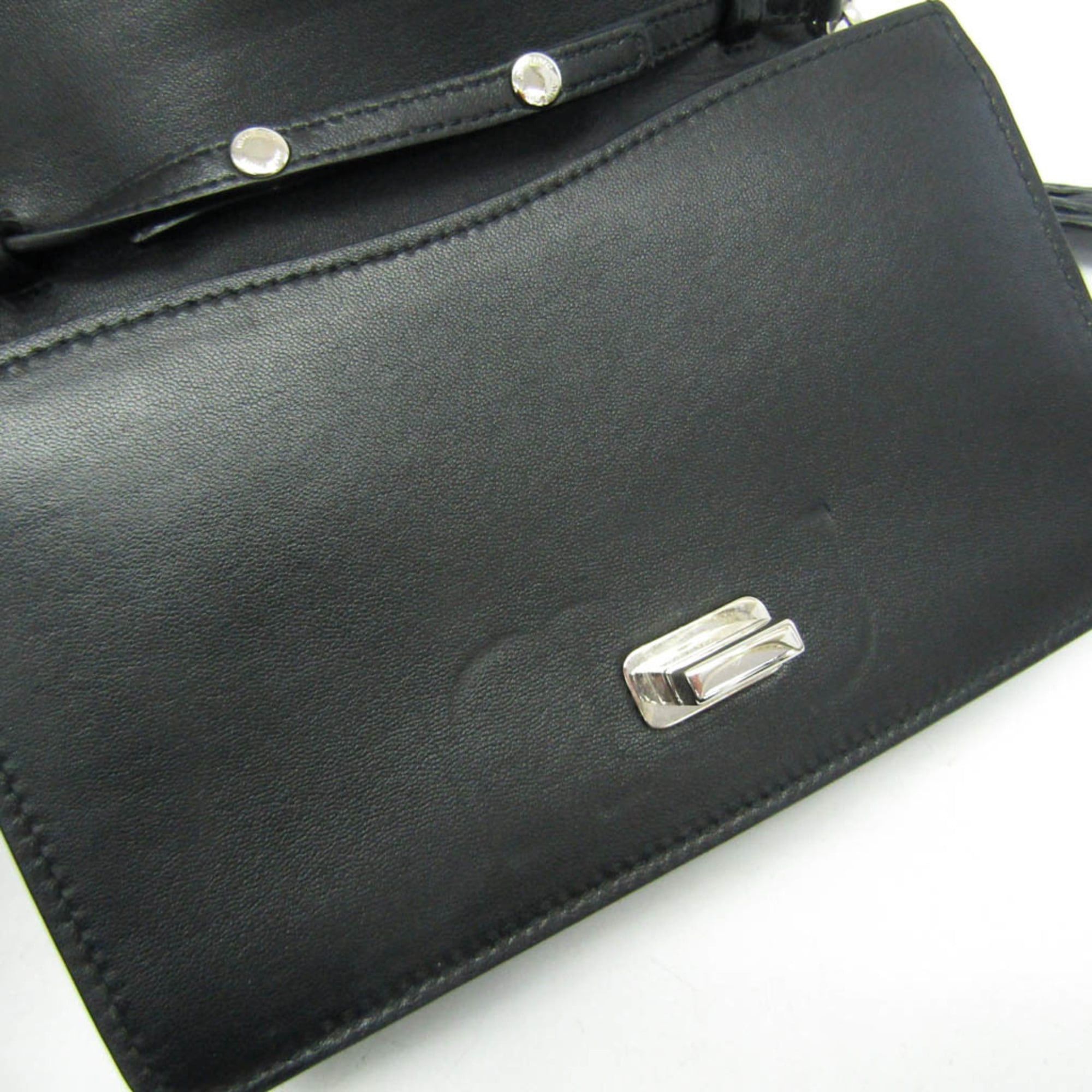 Miu Miu Miu Miu Matelasse Chain Shoulder Bag Women's Leather Clutch Bag,Shoulder Bag Black Size ONE SIZE - 13 Thumbnail