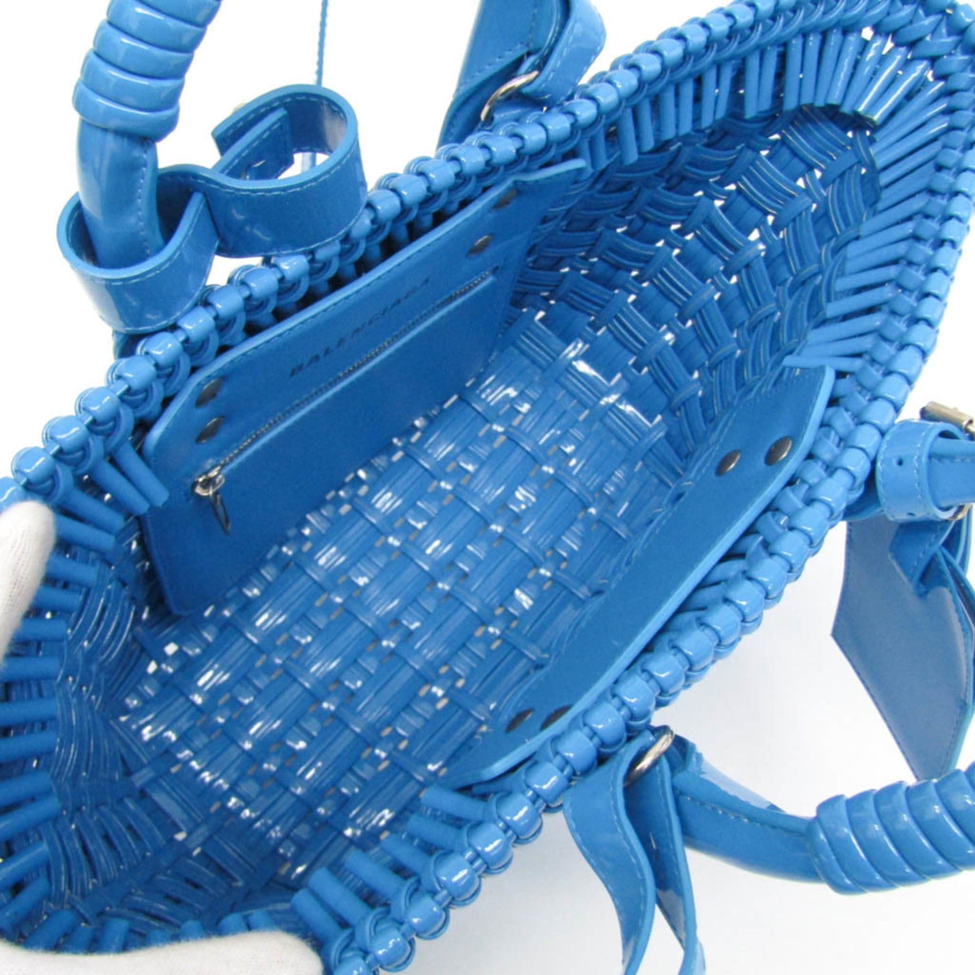 Balenciaga Balenciaga Bistro XS 671342 Women's Leather Handbag,Shoulder Bag Blue Size ONE SIZE - 4 Thumbnail